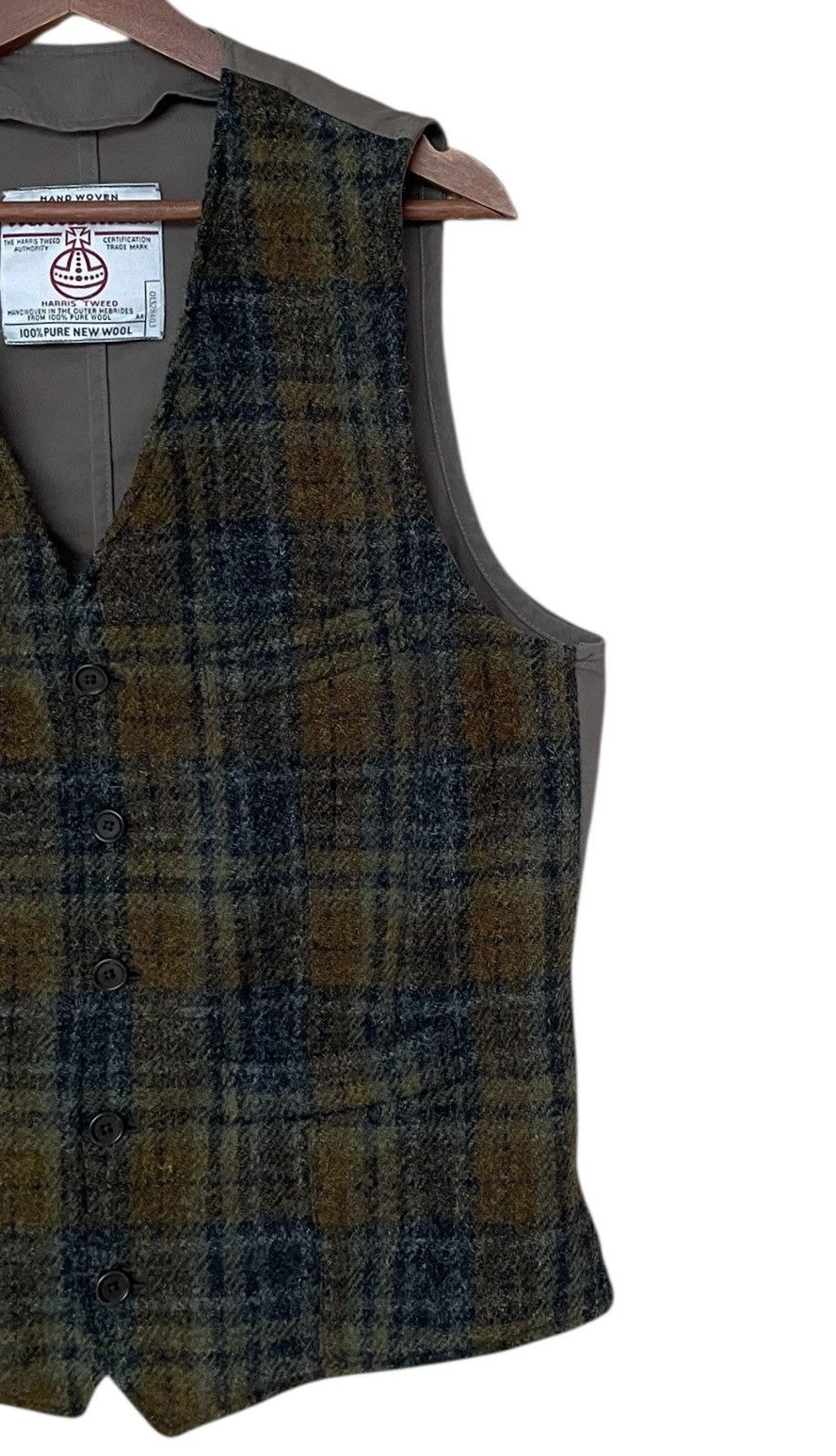 Harris Tweed × Vintage Vintage Brand Harris Tweed Wool Checkered Vest 1990s Size US L / EU 52-54 / 3 - 4 Thumbnail