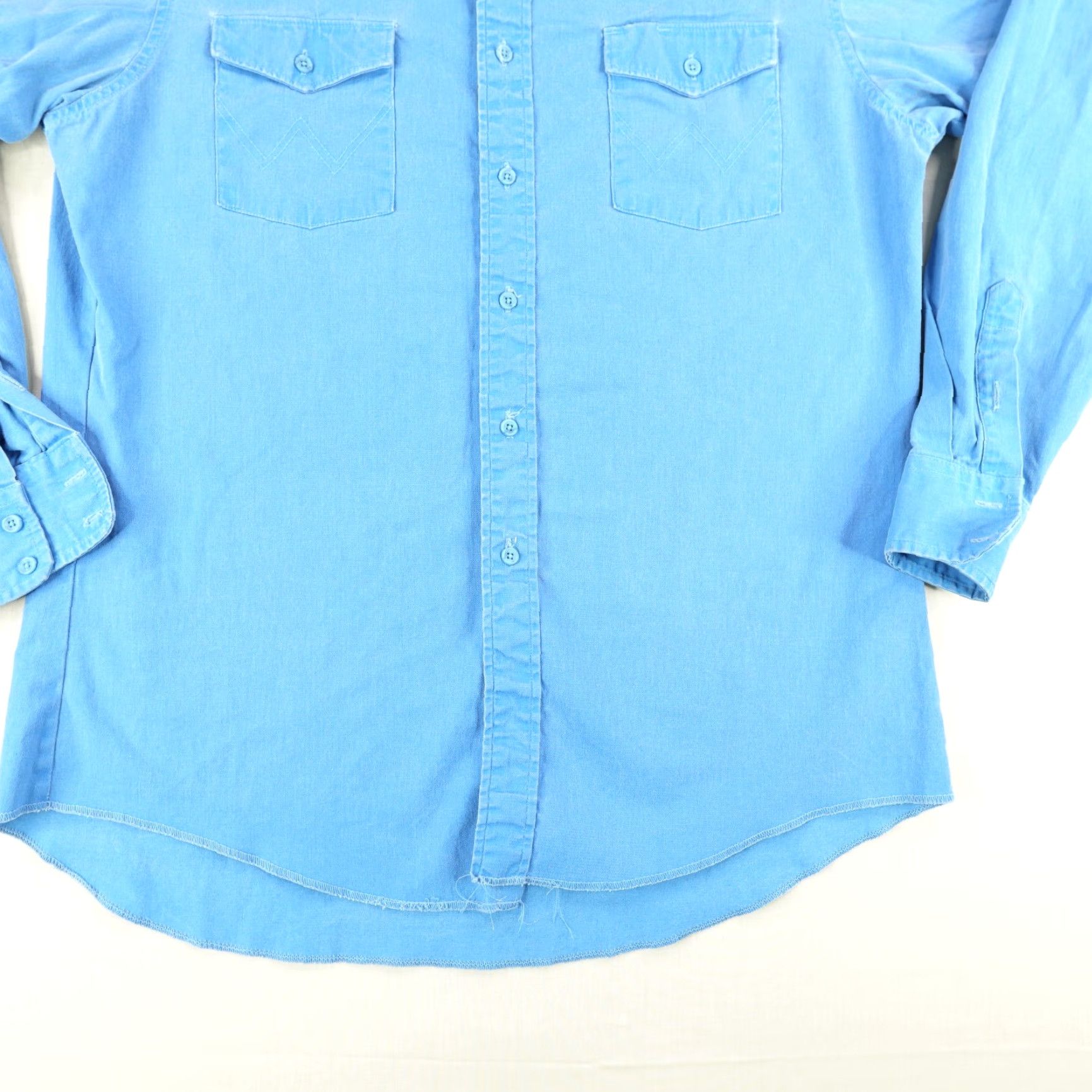 Wrangler VINTAGE Wrangler Shirt Men Large Blue Western Button Up 80s Cowboy Outdoor Western Size US L / EU 52-54 / 3 - 4 Thumbnail