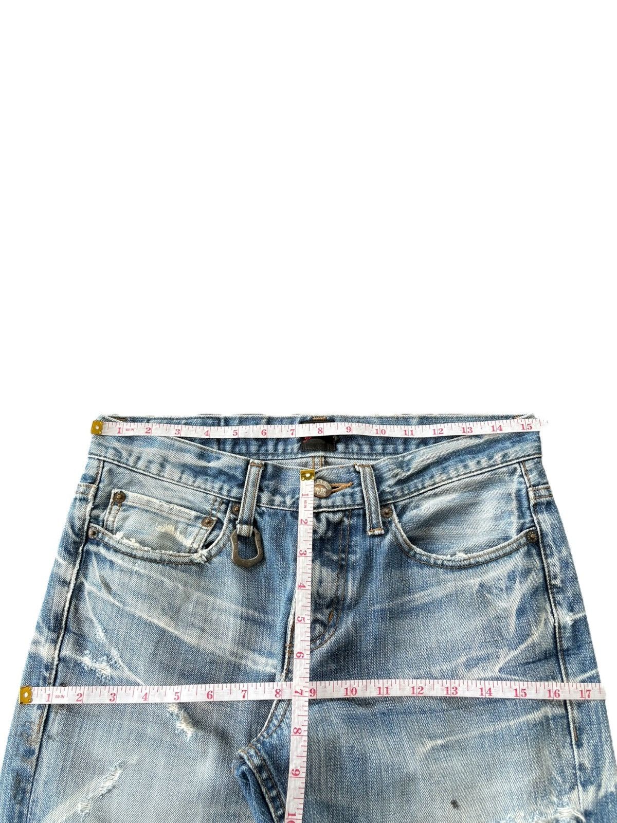 JACKROSE RARE VTG Jackrose Crazy Fade Patched Flare Jeans Size US 31 - 11 Thumbnail