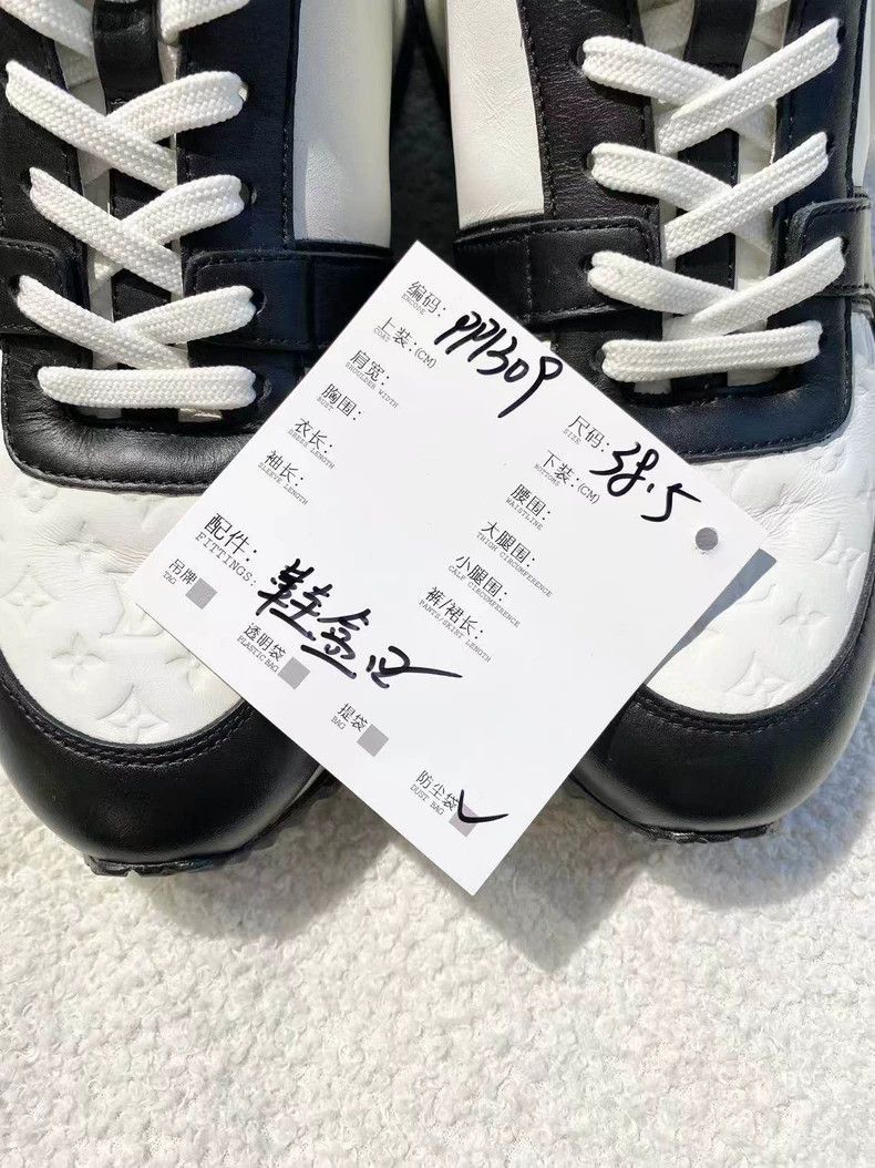 Louis Vuitton Louis Vuitton Run Away Black & White Panda Lace-Up Sneaker Size US 8 / IT 38 - 9 Thumbnail