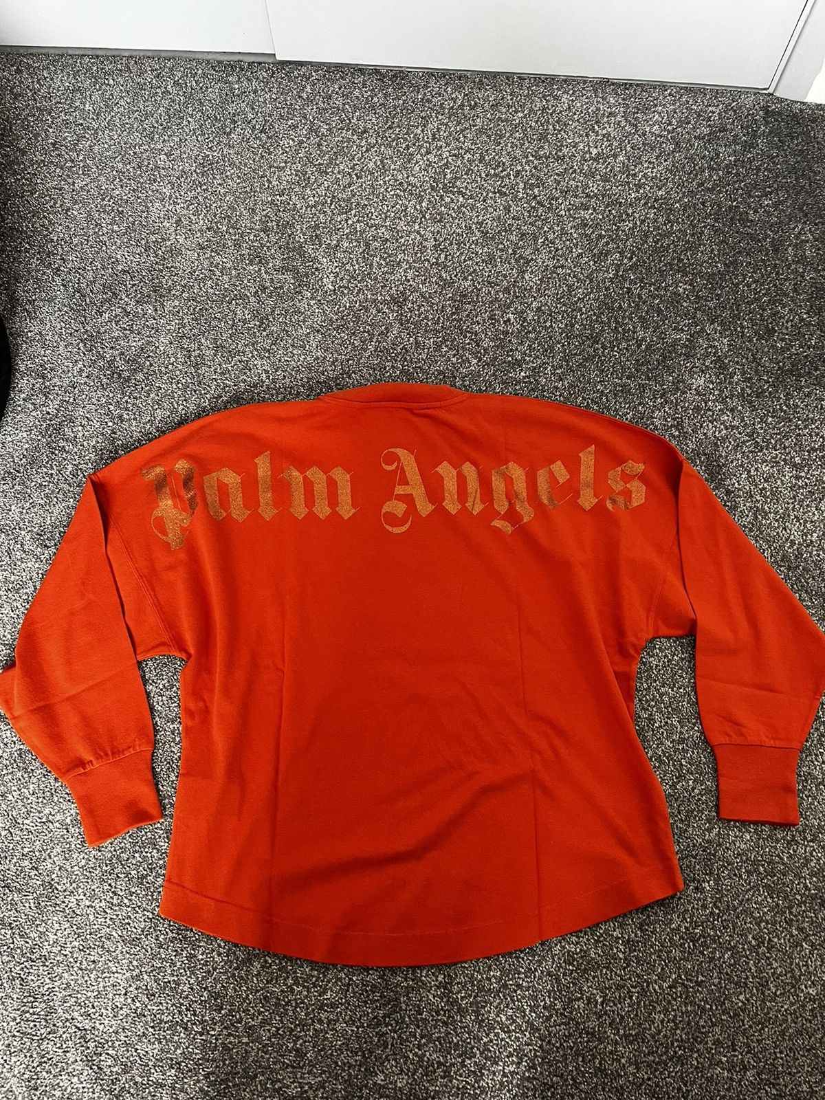 Image of Palm Angels Long Sleeve T Shirt in Orange, Men's (Size XS)