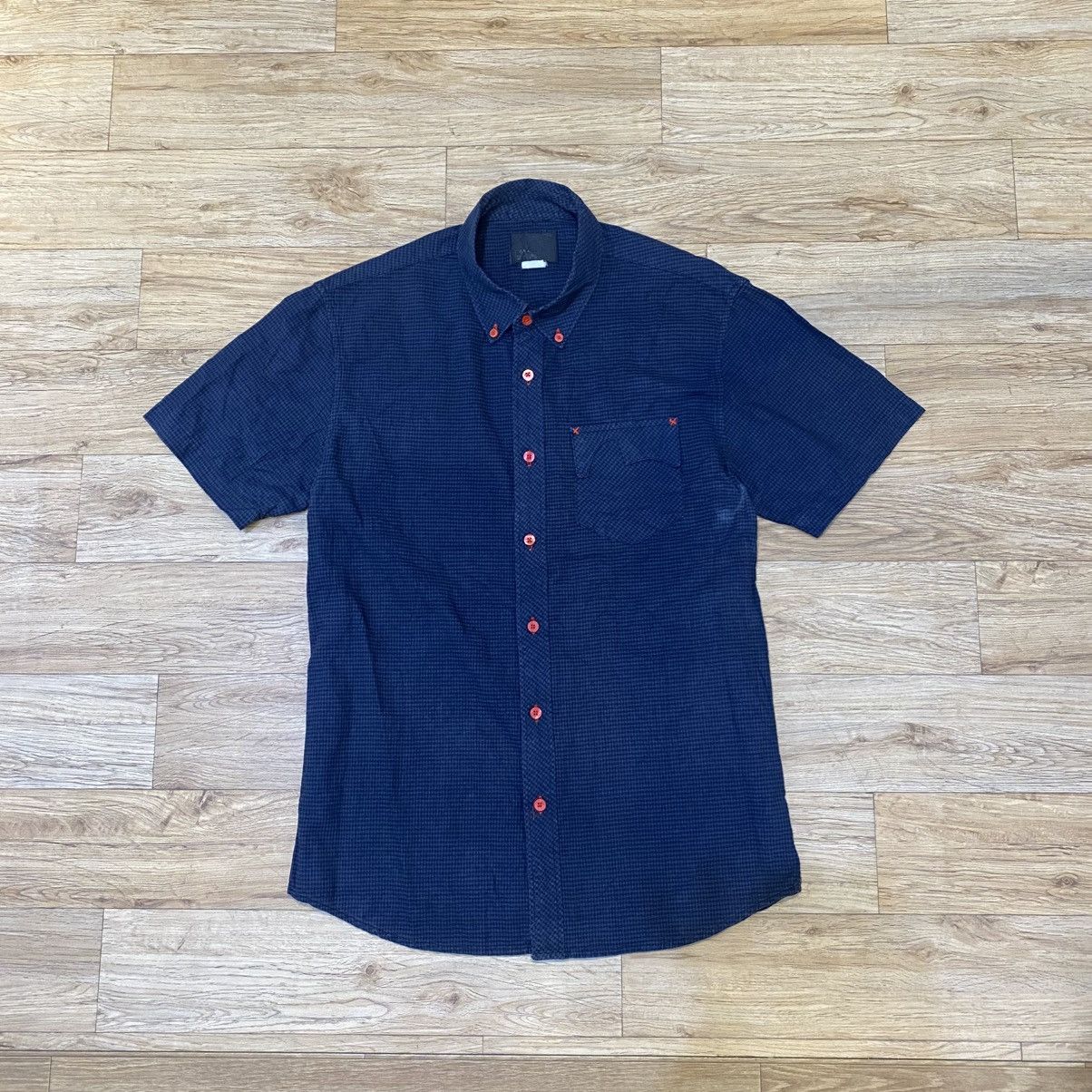 Evisu Evisu Blue Navy Button Up Shirts Size US M / EU 48-50 / 2 - 1 Thumbnail