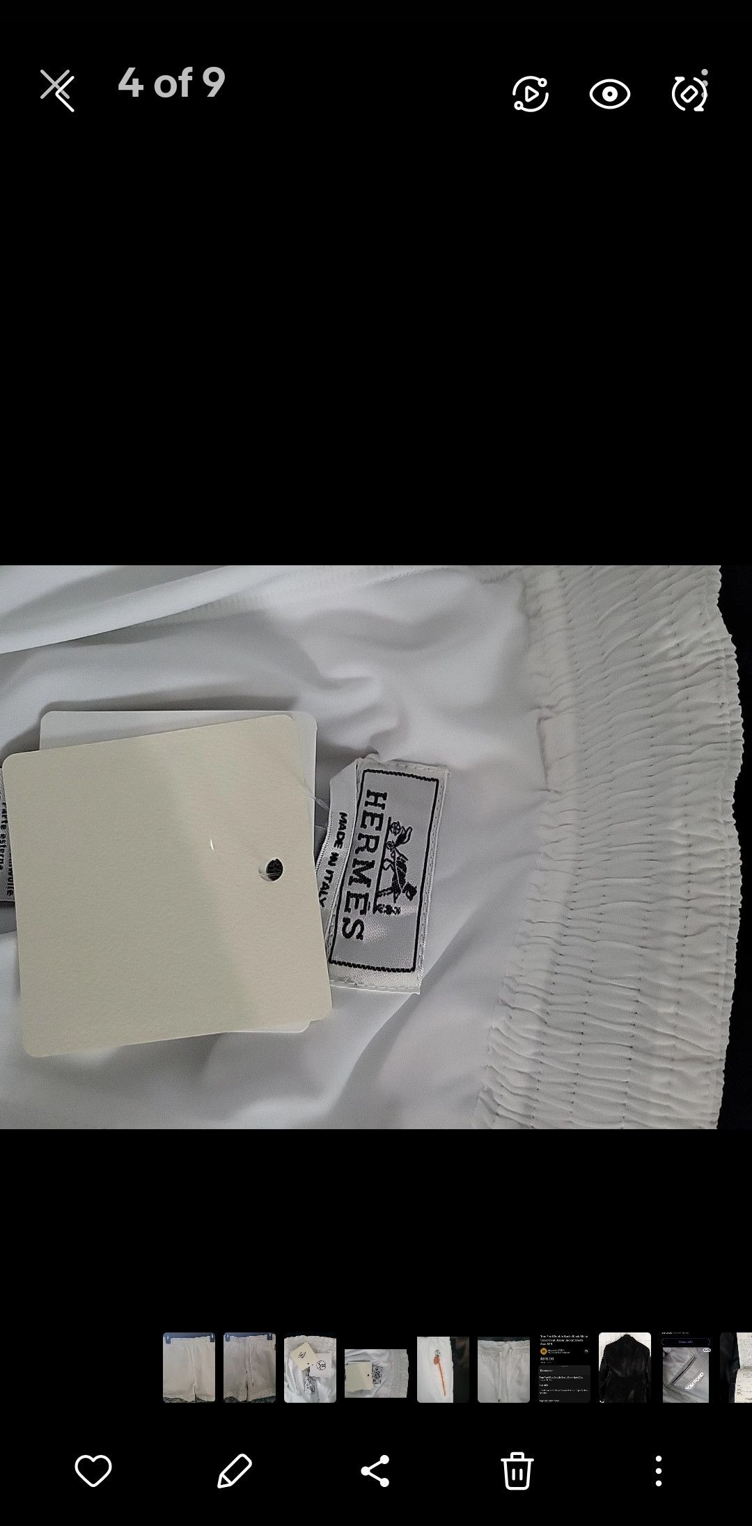 Hermes Authentic Hermes White Orange Swim Trunks Breifs Large L Size US 34 / EU 50 - 4 Thumbnail