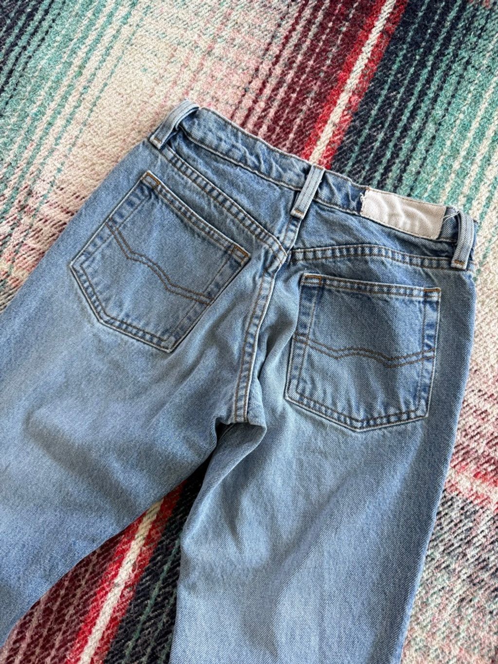 Todd Oldham Women's Todd Oldham Blue Straight Leg Light Wash Jeans 25 Size 25" / US 0 / IT 36 - 5 Thumbnail