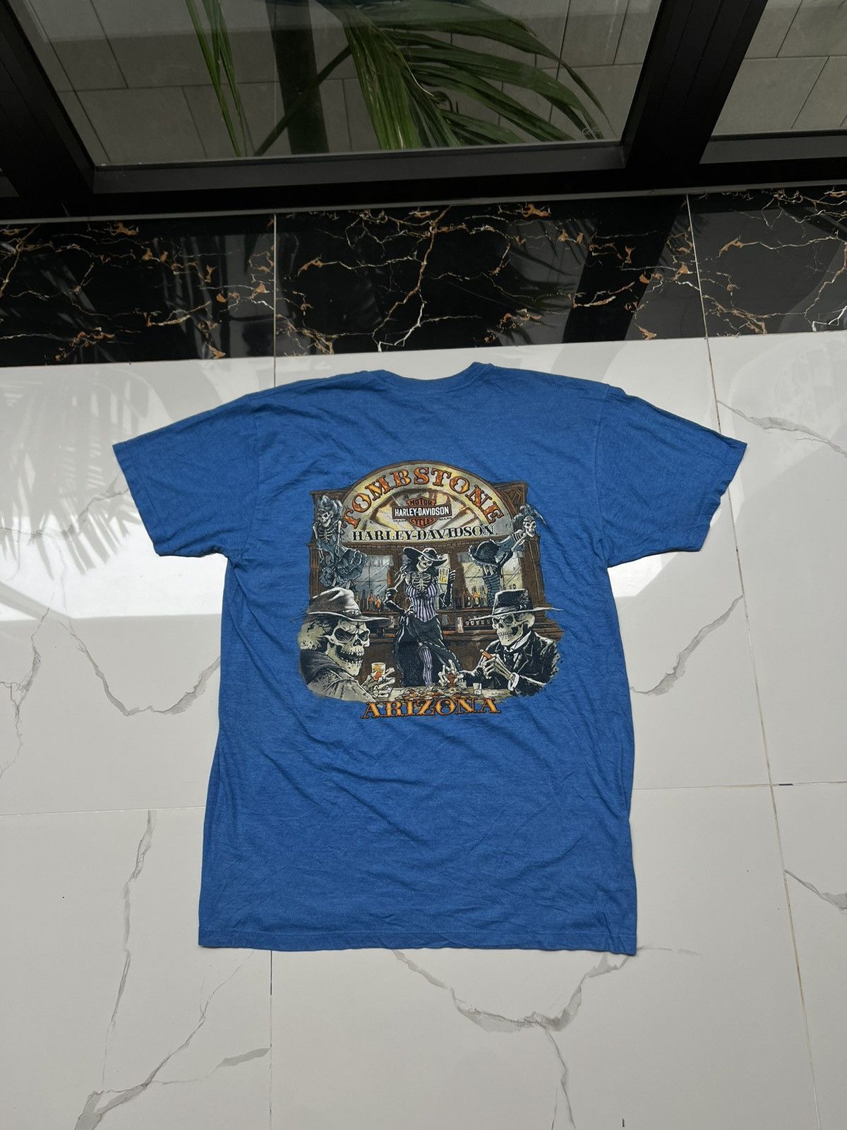 Harley Davidson × Vintage 90’s HARLEY DAVIDSON TOMBSTONE ARIZONA DISTRESSED RARE TEE Size US L / EU 52-54 / 3 - 1 Thumbnail
