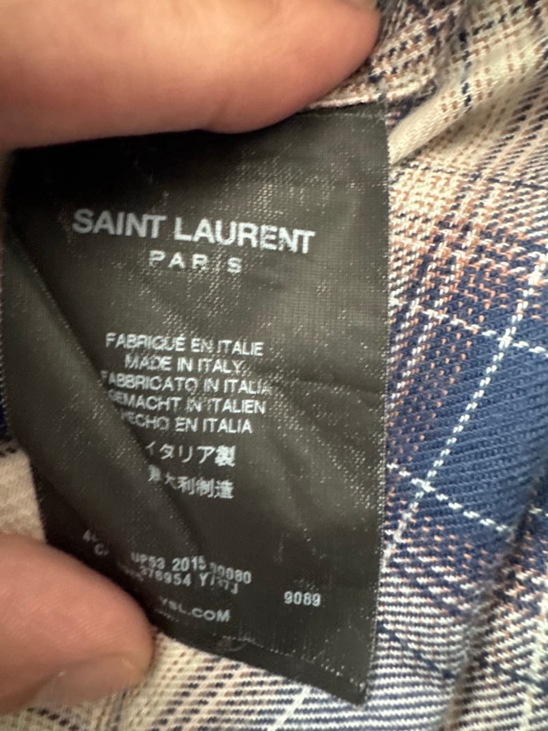 Saint Laurent Paris Saint Laurent 15FW Hedi Slimane Flannel Shirt Size US M / EU 48-50 / 2 - 4 Thumbnail