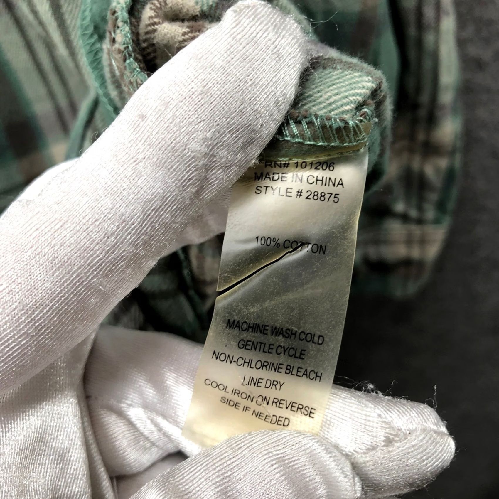 Soft Surroundings VINTAGE Soft Surroundings Flannel Shirt Jacket Womens XL Green Plaid Cotton Pockets Size XL / US 12-14 / IT 48-50 - 4 Thumbnail