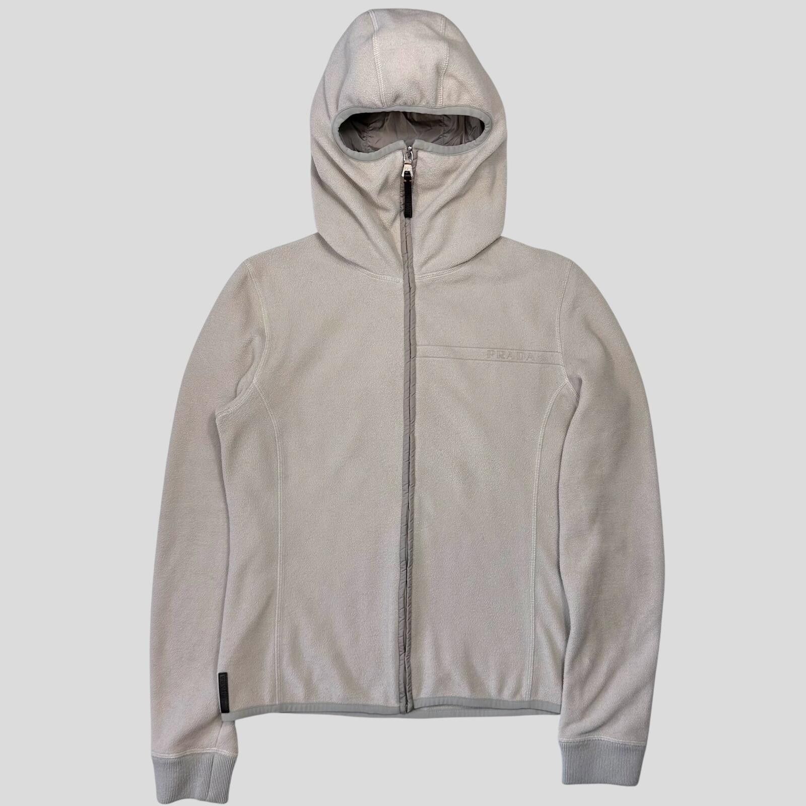 Prada Prada Sport 2006 Spellout Logo Balaclava Fleece Jacket - M Size S / US 4 / IT 40 - 1 Thumbnail