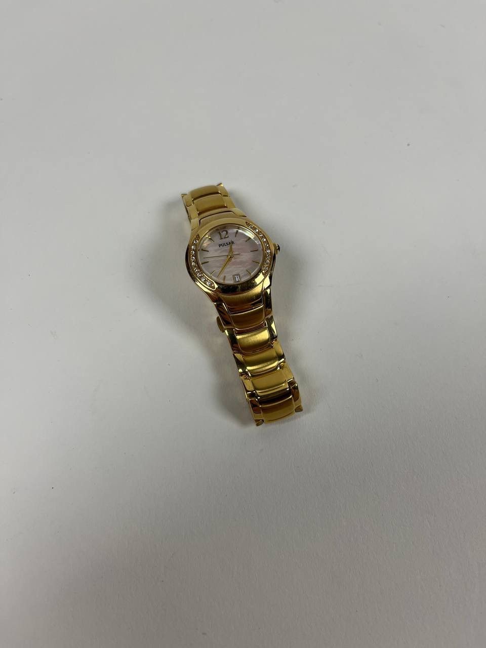 Pulsar × Seiko × Swarovski Pulsar Seiko VX82-X316 Women's Gold Swarowski Diamonds Watch Size ONE SIZE - 2 Thumbnail