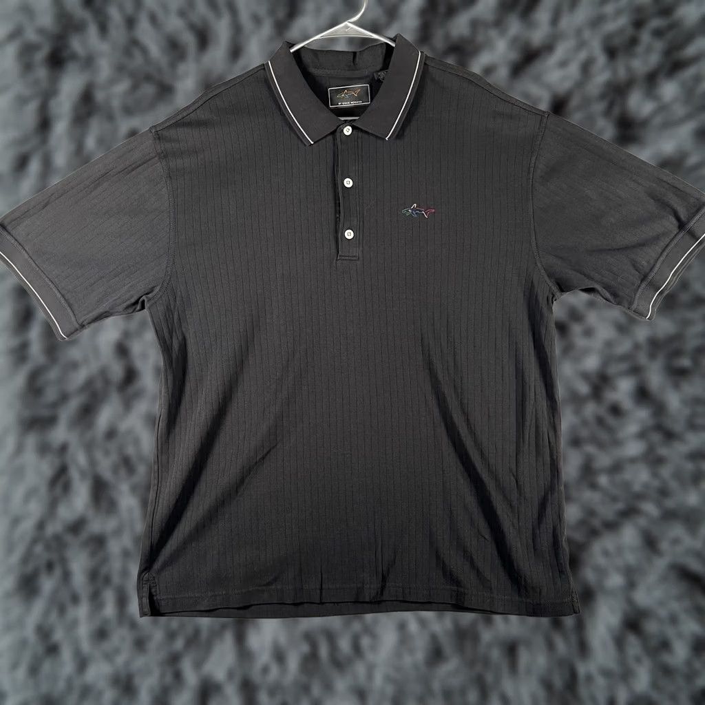 Vintage Greg Norman Polo Shirt Mens XL Black Shark Logo Golf Classic Cotton Casual Top Size US XL / EU 56 / 4 - 1 Thumbnail