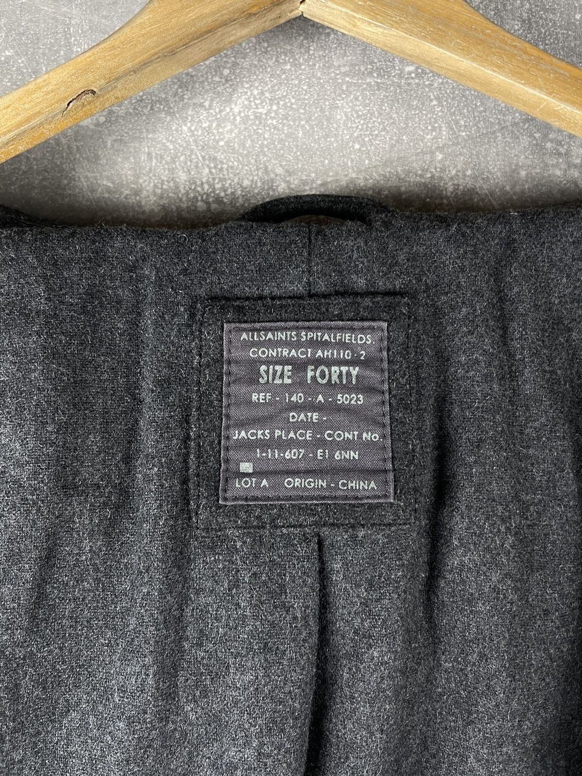 Allsaints AllSaints Spitalfields Double Breasted Wool Peacoat Jacket Size US L / EU 52-54 / 3 - 12 Thumbnail