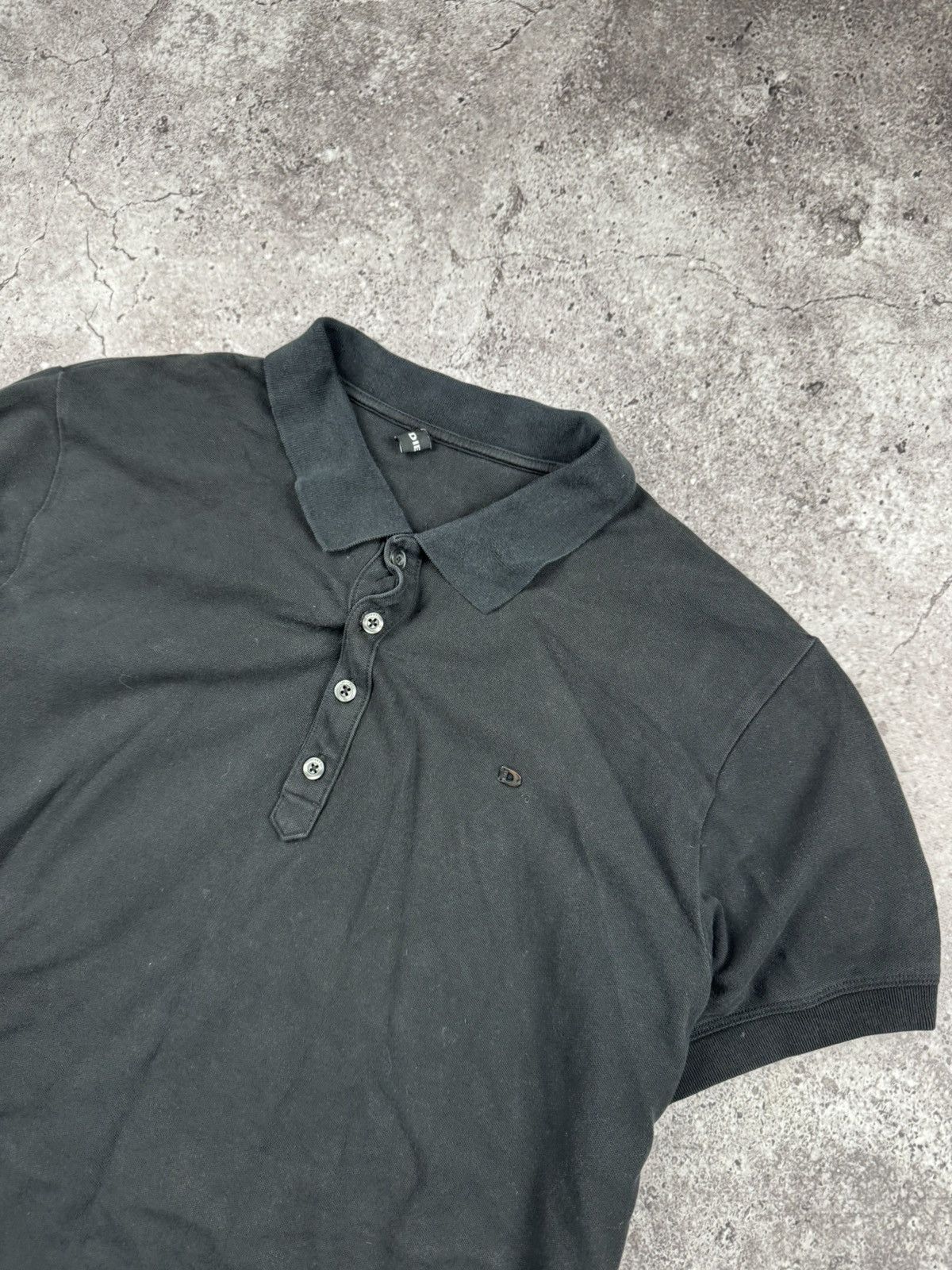 Diesel × Vintage Vintage 90s Diesel Y2K Black Polo Hype Streetwear Size L Size US L / EU 52-54 / 3 - 2 Thumbnail