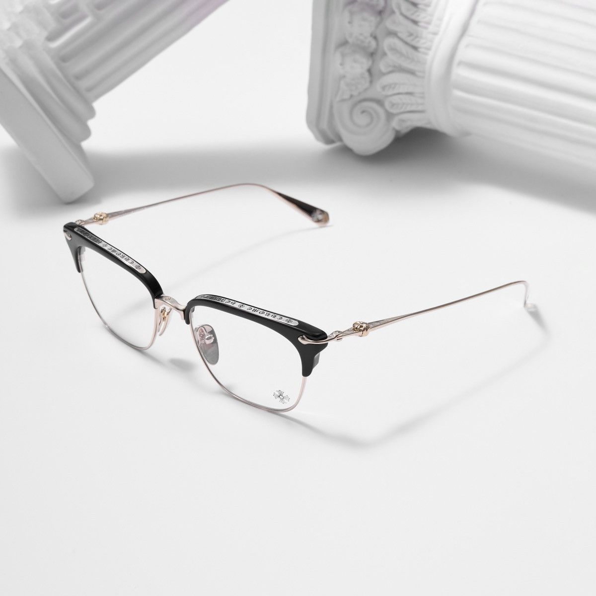 Chrome Hearts CHROME HEARTS SLUNTRADICTION (54) BLACK/GOLD PLATED GLASSES Size ONE SIZE - 1 Thumbnail
