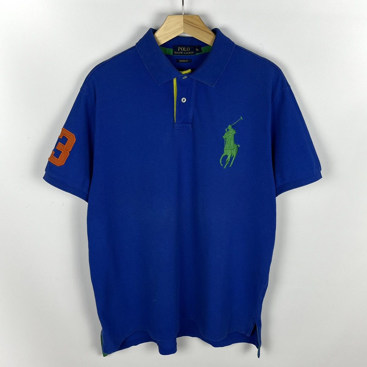Polo Ralph Lauren Vintage Polo Ralph Lauren 3 big logo polo shirt 90’s Size US XL / EU 56 / 4 - 1 Thumbnail