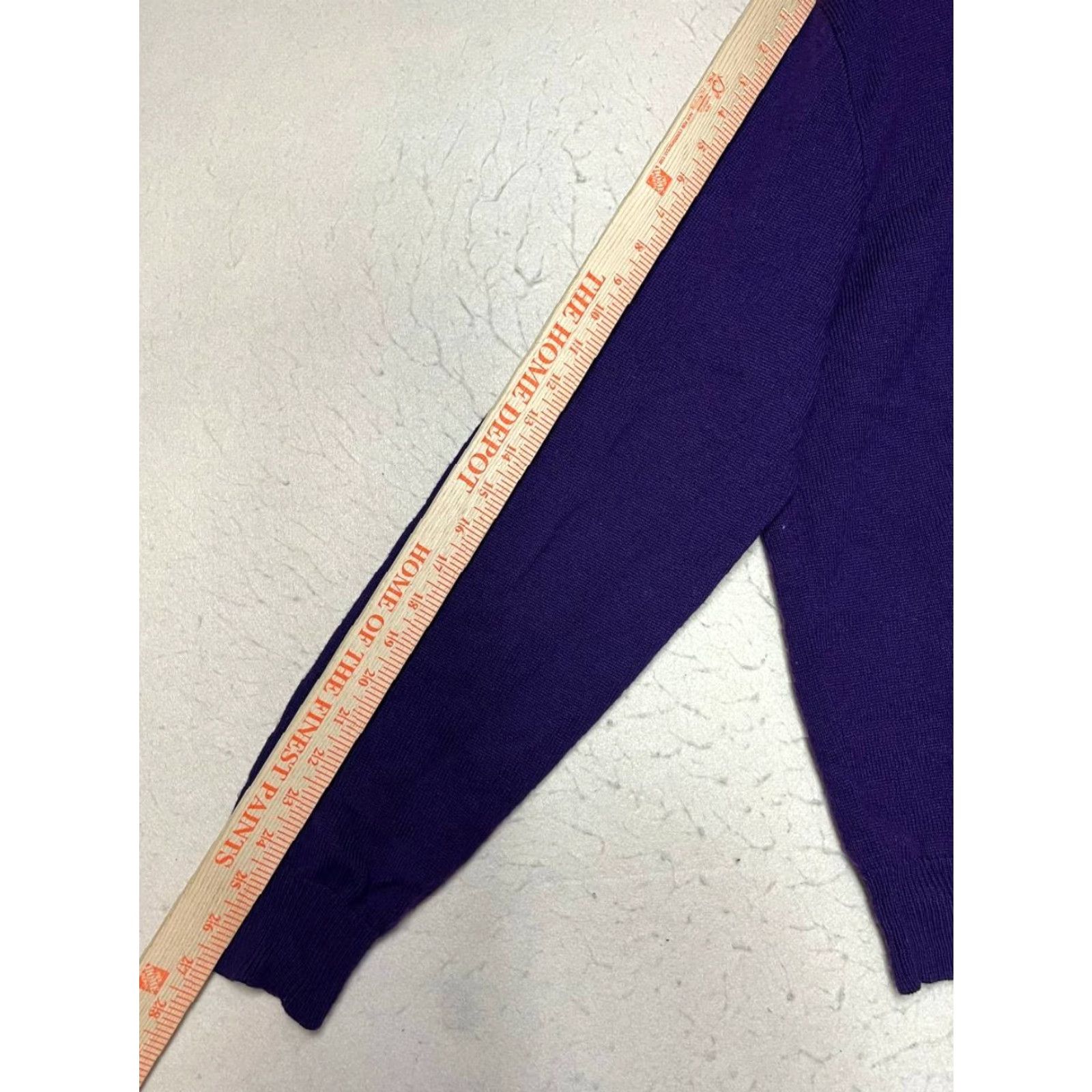 Polo Ralph Lauren Polo Ralph Lauren Long Sleeve Quarter Zip Merino Wool Sweater Size Large Purple Mens Size US L / EU 52-54 / 3 - 3 Thumbnail