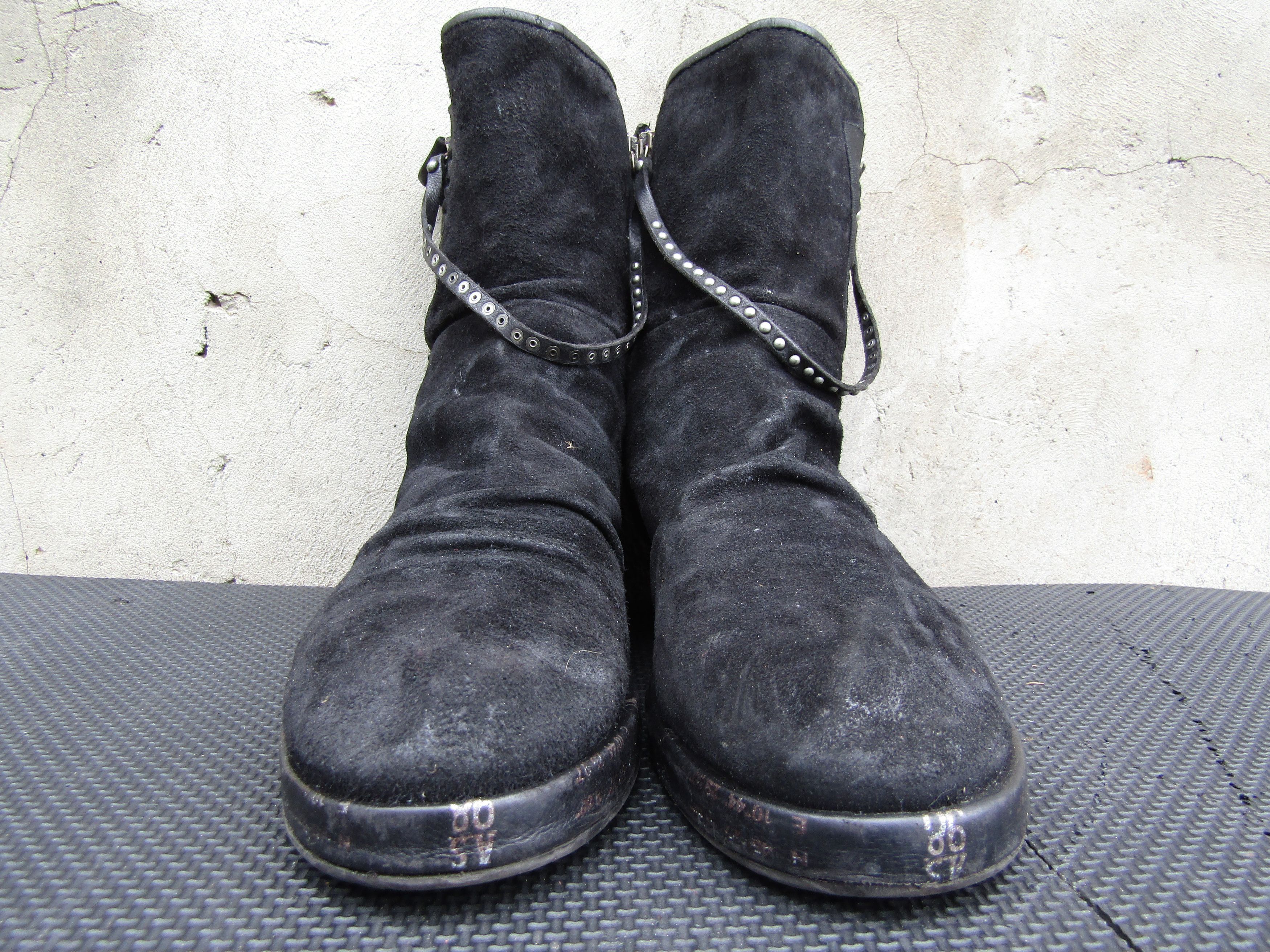 A.S.98 Airstep A.S.98 Zip Suede Black Booties Biker Boho Size US 9 / IT 39 - 3 Thumbnail