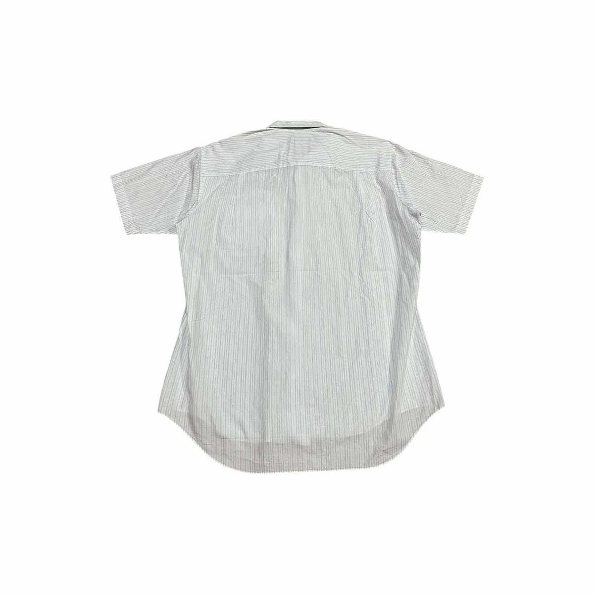Courreges 🔥Vintage Courreges Homme Striped Shirt Ss Embroidered Logo Size US XL / EU 56 / 4 - 8 Thumbnail