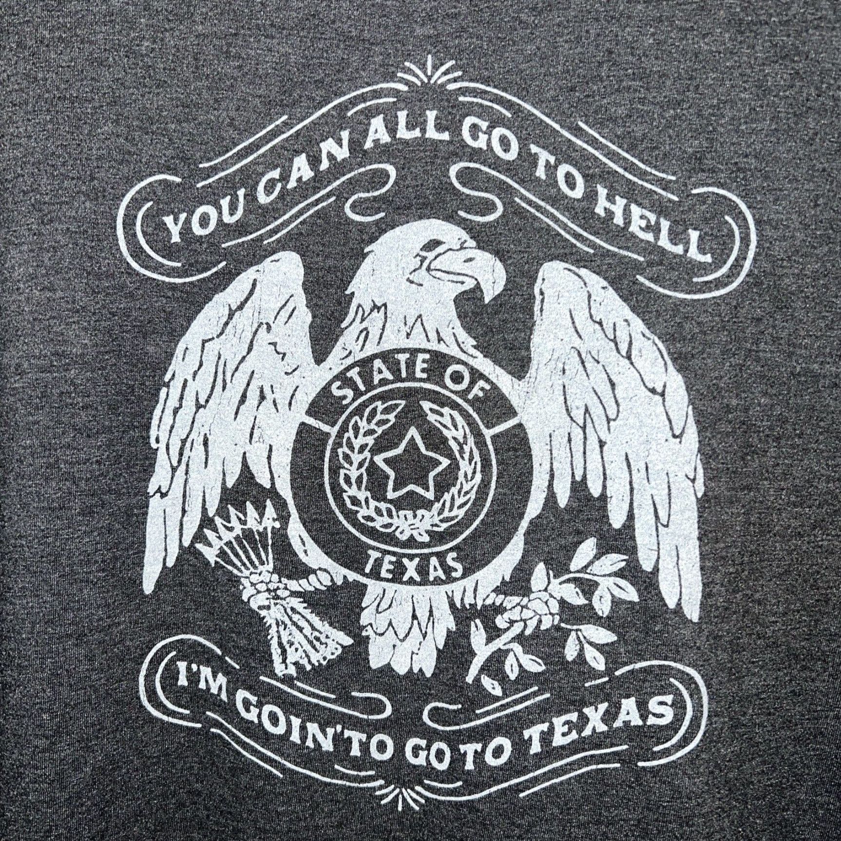 Vintage VINTAGE Wright And Ditson T-Shirt Gray State of Texas Mens 2XL Shirt Size US XXL / EU 58 / 5 - 6 Thumbnail