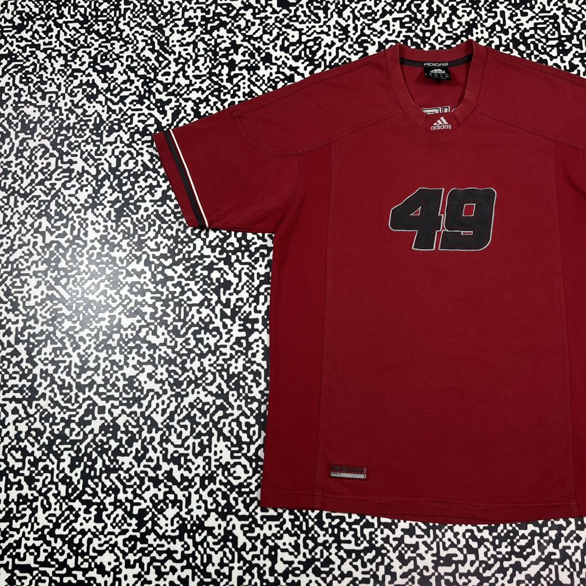 Adidas Vintage Y2K Adidas 49 Logo Retro Rugby Style Sport T-shirt Size US S / EU 44-46 / 1 - 3 Thumbnail