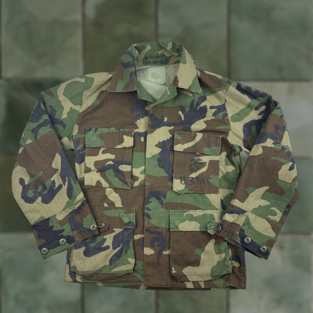 AMO VINTAGE US Marine Corps Camouflage Shirt Adult Small Military 80s Button-Up Mens Size US S / EU 44-46 / 1 - 1 Thumbnail