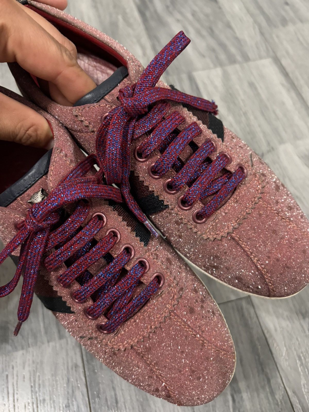 Gucci Gucci Bambi Pink Glitter Low-Top Sneakers Size US 6 / IT 36 - 7 Thumbnail