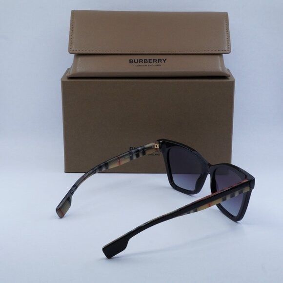 Burberry Burberry Elsa BE4346 39428G Sunglasses Black/Brown Cat Eye Size ONE SIZE - 10 Thumbnail