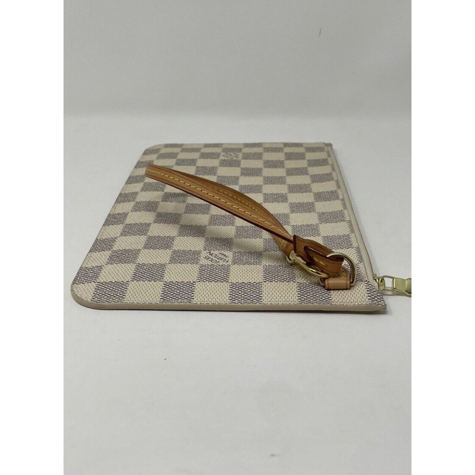 Louis Vuitton LOUIS VUITTON Large Damier Azur Beige Pouch Pochette Clutch Size ONE SIZE - 7 Thumbnail