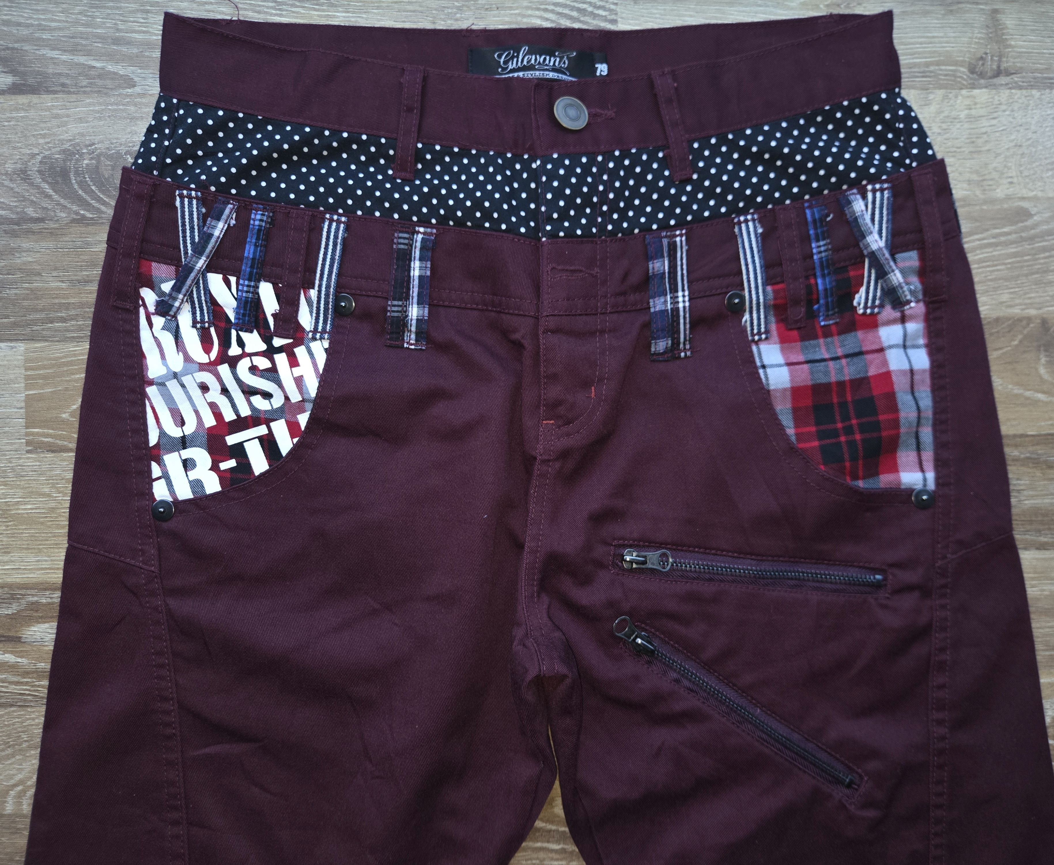 Japanese Brand Vtg y2k Gilevans Brand Punk Bondage Multi Zipper Cargo Pants Size US 31 - 3 Thumbnail