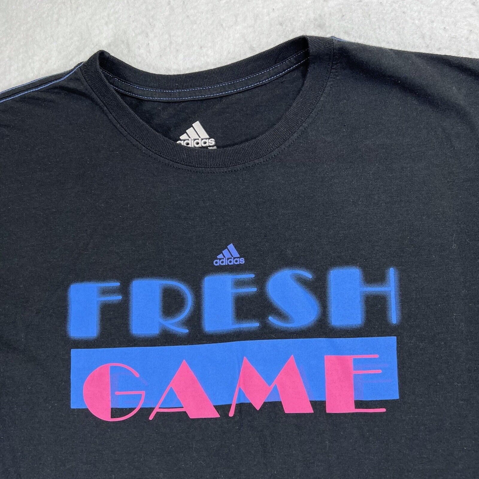 Adidas Adidas Black Short Sleeve Fresh Game Retro Graphic T-Shirt Size US M / EU 48-50 / 2 - 2 Thumbnail