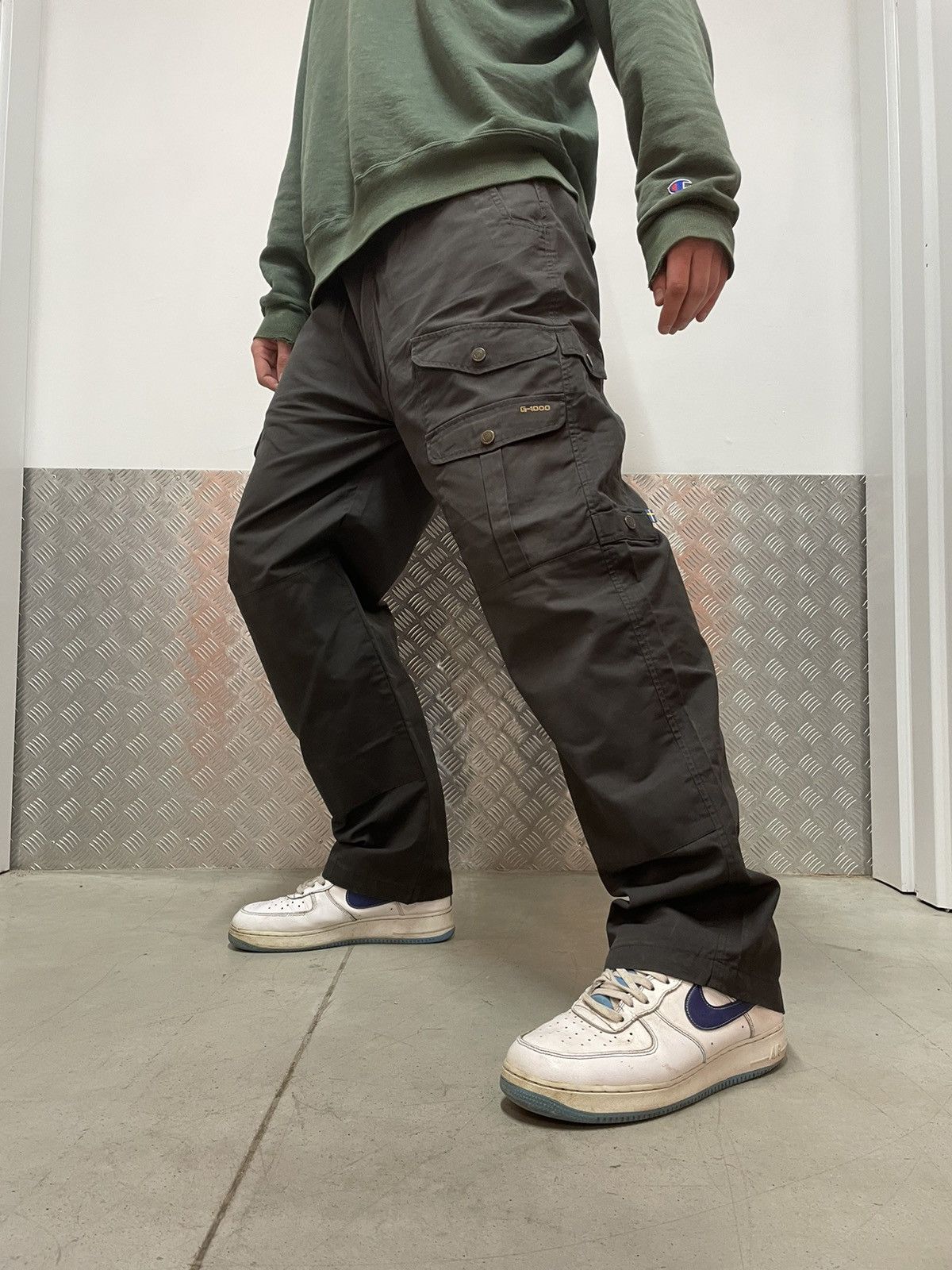 image of Fjallraven G-1000 Cargo Workwear Pants Straight Leg in Faded Black, Men's (Size 32)