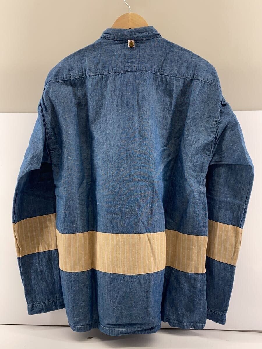 Visvim VISVIM 14AW KERCHIEF BORDER TUNIC CHAMBRAY SHIRT Size US L / EU 52-54 / 3 - 4 Thumbnail