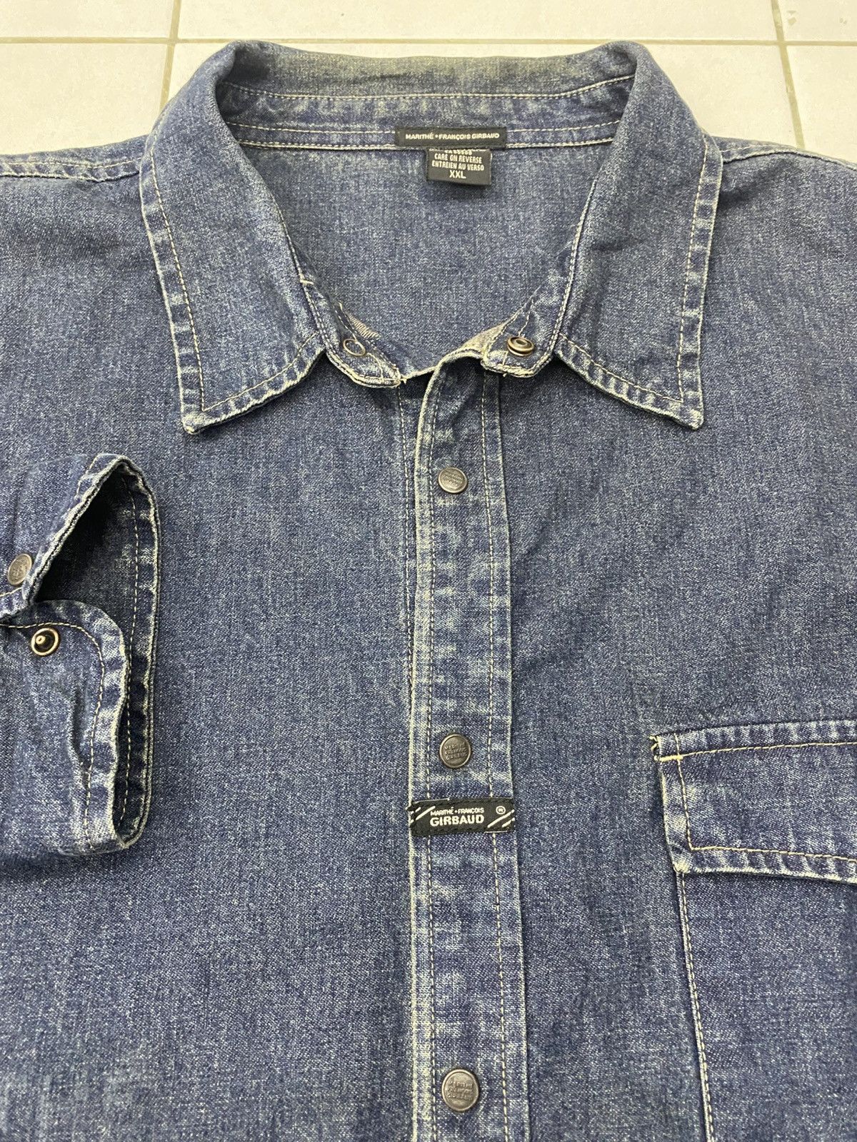 Marithe + Francois Girbaud Vtg Marithe Francois Girbaud oversize denim shirt Size US XXL / EU 58 / 5 - 5 Thumbnail