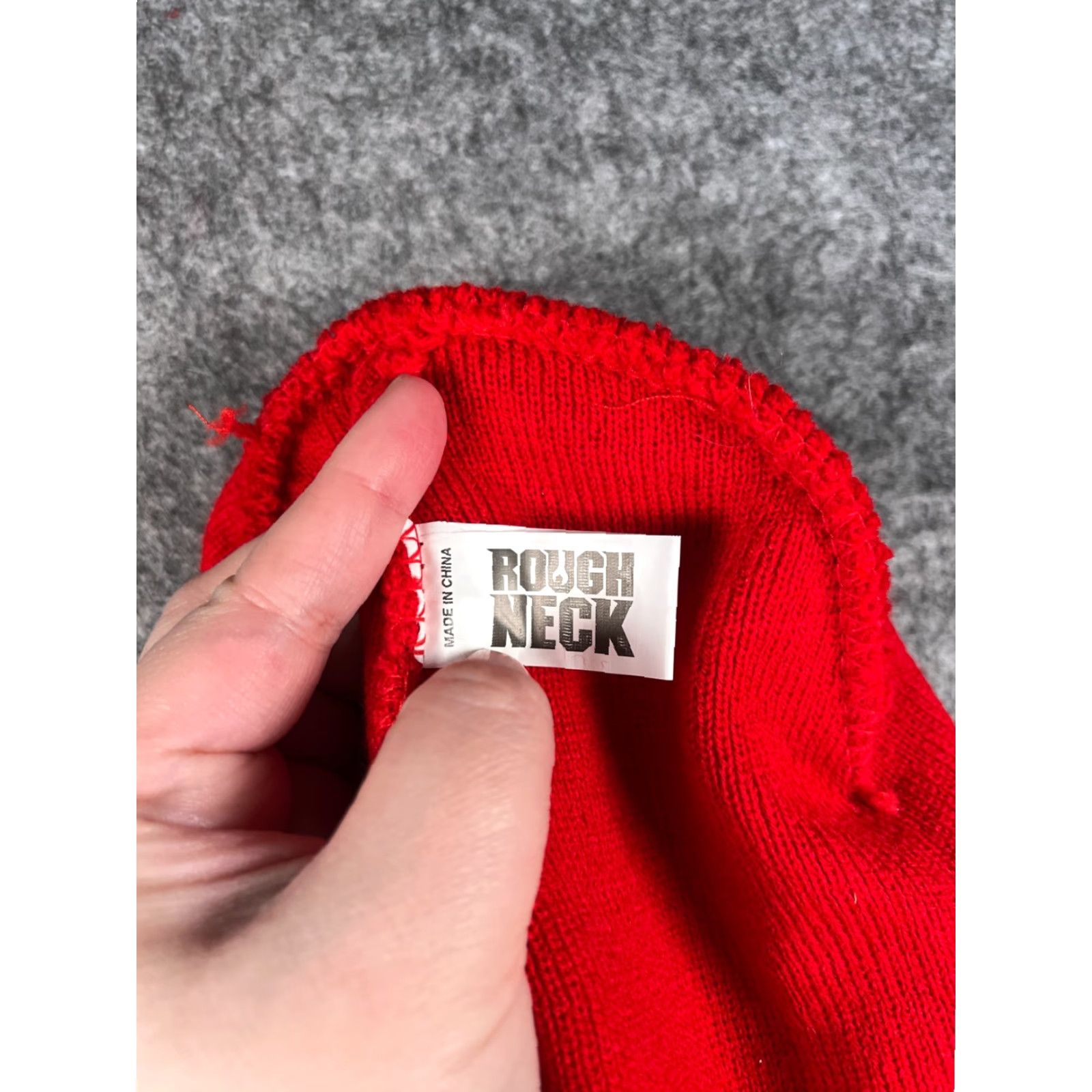 Vintage Roughneck LED Beanie Hat Adult One Size Red Knit Toque Rechargeable USB Light Camping Hunting Logo 9009 Size ONE SIZE - 7 Thumbnail