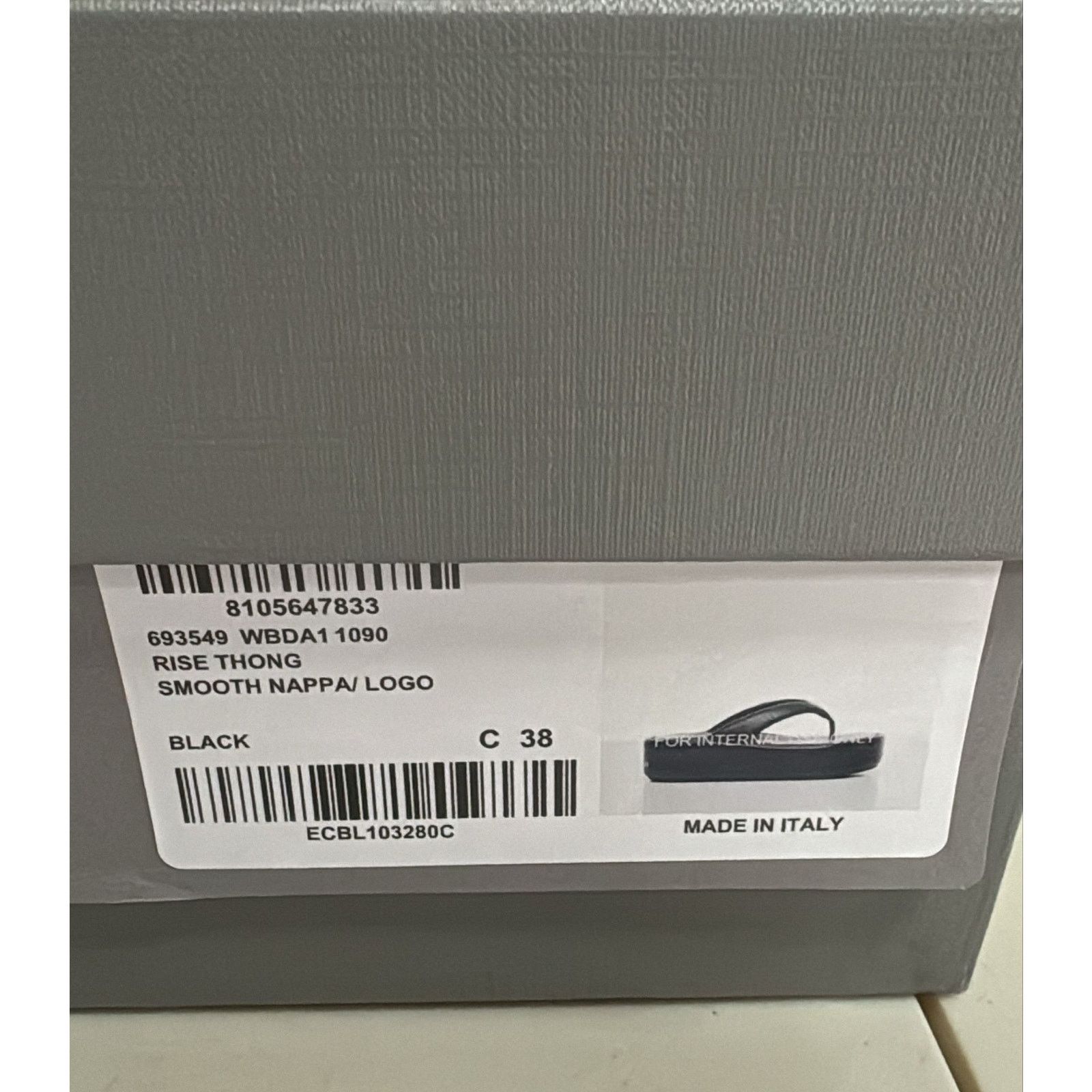 Balenciaga o1rshd1 Smooth Nappa/ Logo Slides in Black/White 38 Size US 8 / IT 38 - 15 Thumbnail