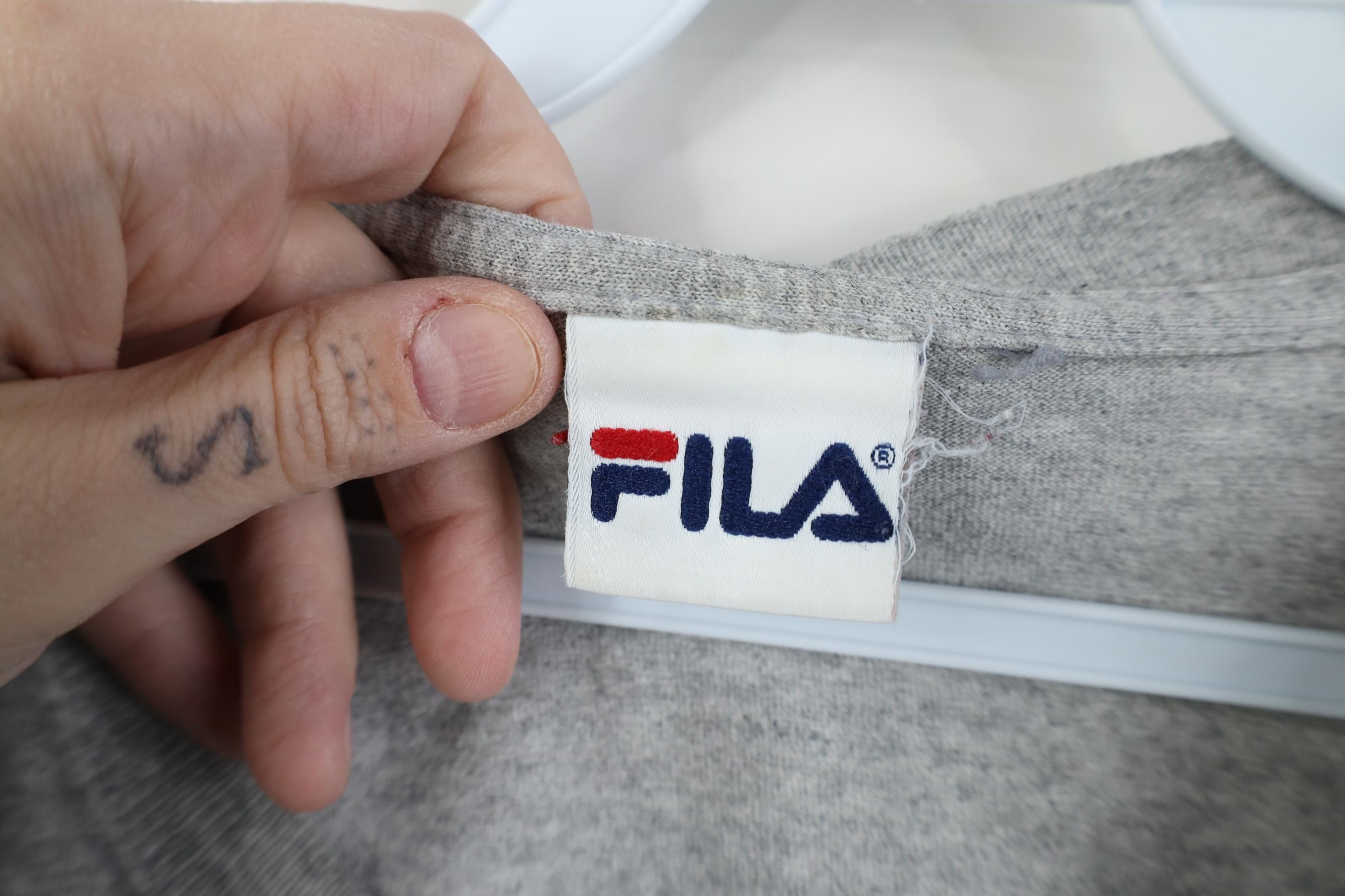 Fila Vintage 90s Y2K Fila Box Logo Short Sleeve T-Shirt Gray Size US XXL / EU 58 / 5 - 9 Thumbnail