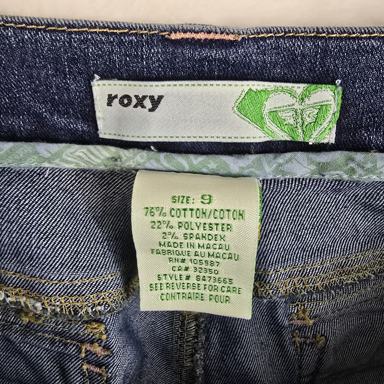 Other Vintage Roxy Jeans Flare Leg Embroidered Pockets Size 9 Y2K Size 32" / US 10 / IT 46 - 10 Thumbnail
