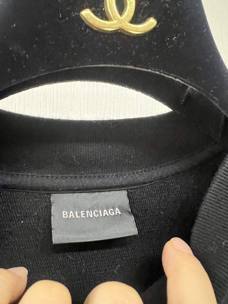 Balenciaga balenciaga black logo sweatshirt size L Size US L / EU 52-54 / 3 - 3 Thumbnail