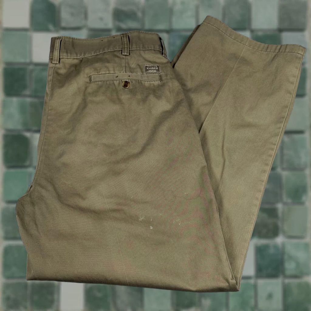Bugle Boy VINTAGE Bugle Boy Khakis Pants Mens 36x34 Beige Cotton Pleated Workwear 90s Y2K Mens Size US 36 / EU 52 - 1 Thumbnail