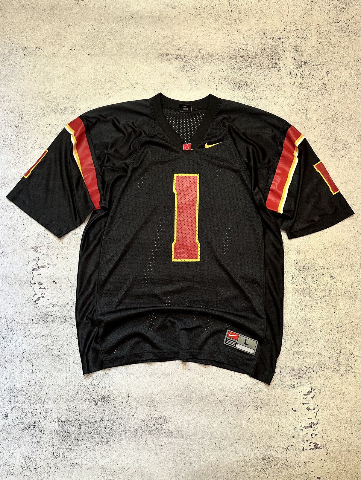 Nike Vintage Nike Maryland Terrapins Black NCAA Football Jersey Size US L / EU 52-54 / 3 - 3 Thumbnail