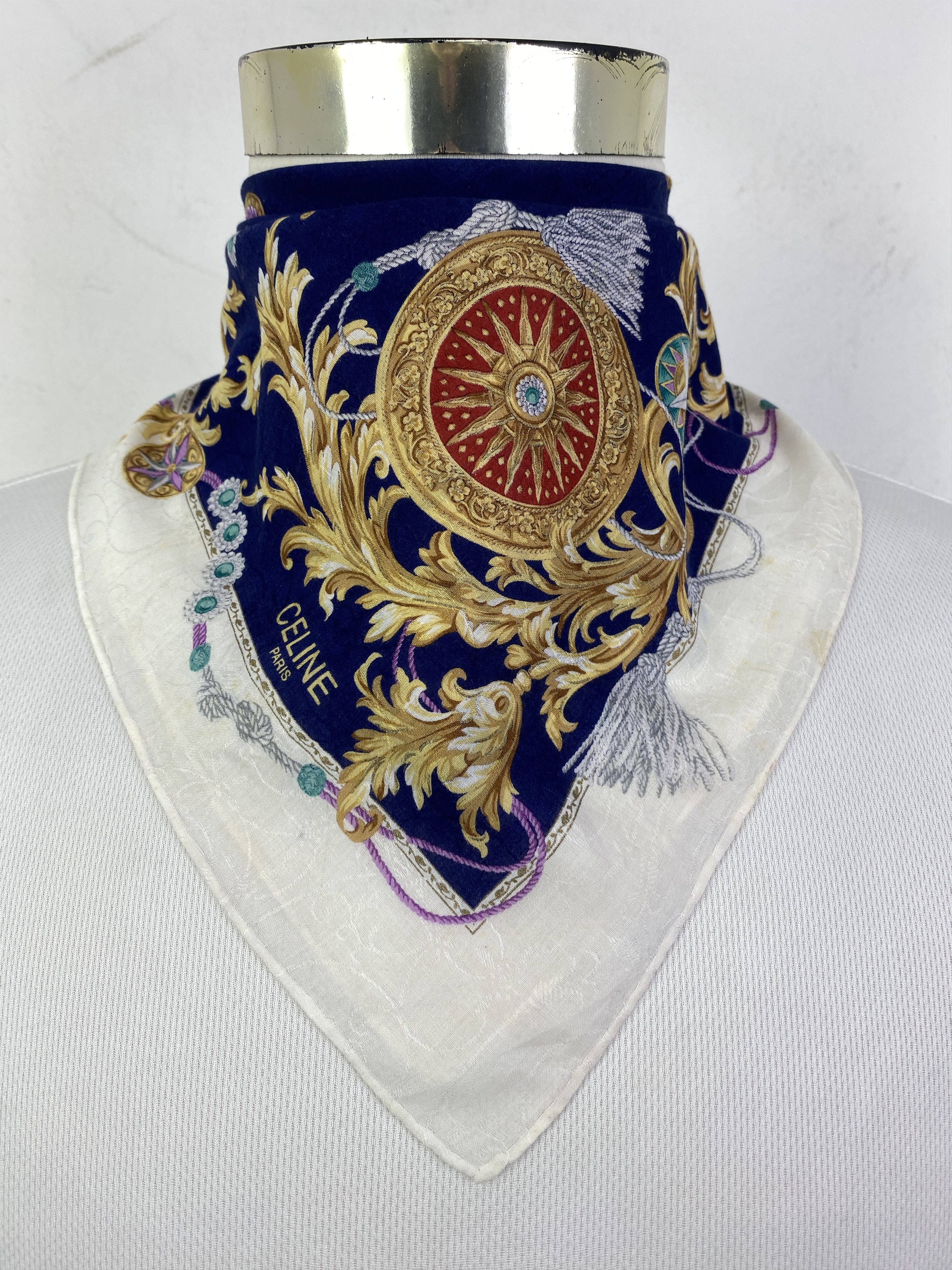Celine VIntage Celine Handkerchief / Neckerchief / Bandana HKC0819 Size ONE SIZE - 2 Thumbnail