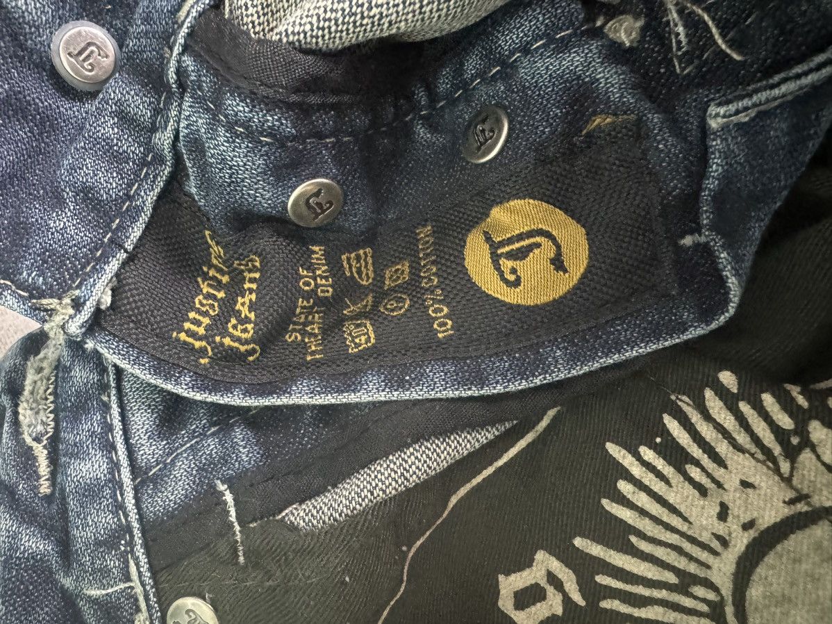 Affliction Vintage Y2K Opium Faded Electric Style Justing Denim Jeans Size US 30 / EU 46 - 15 Thumbnail