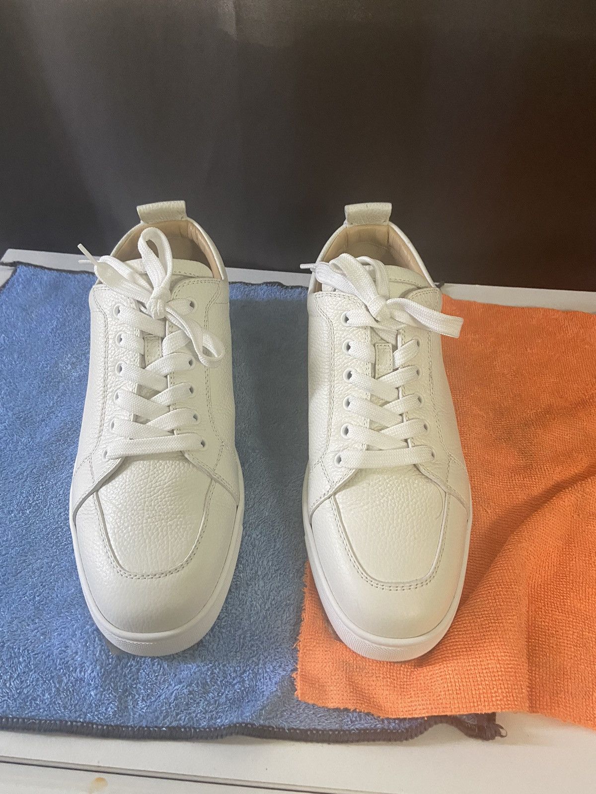 image of Christian Louboutin Rantulow Flat Latte in White, Men's (Size 9)