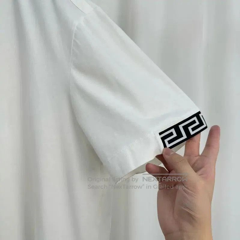 Versace Versace Men's White Embroidered Logo T-Shirt . Size US XL / EU 56 / 4 - 4 Thumbnail