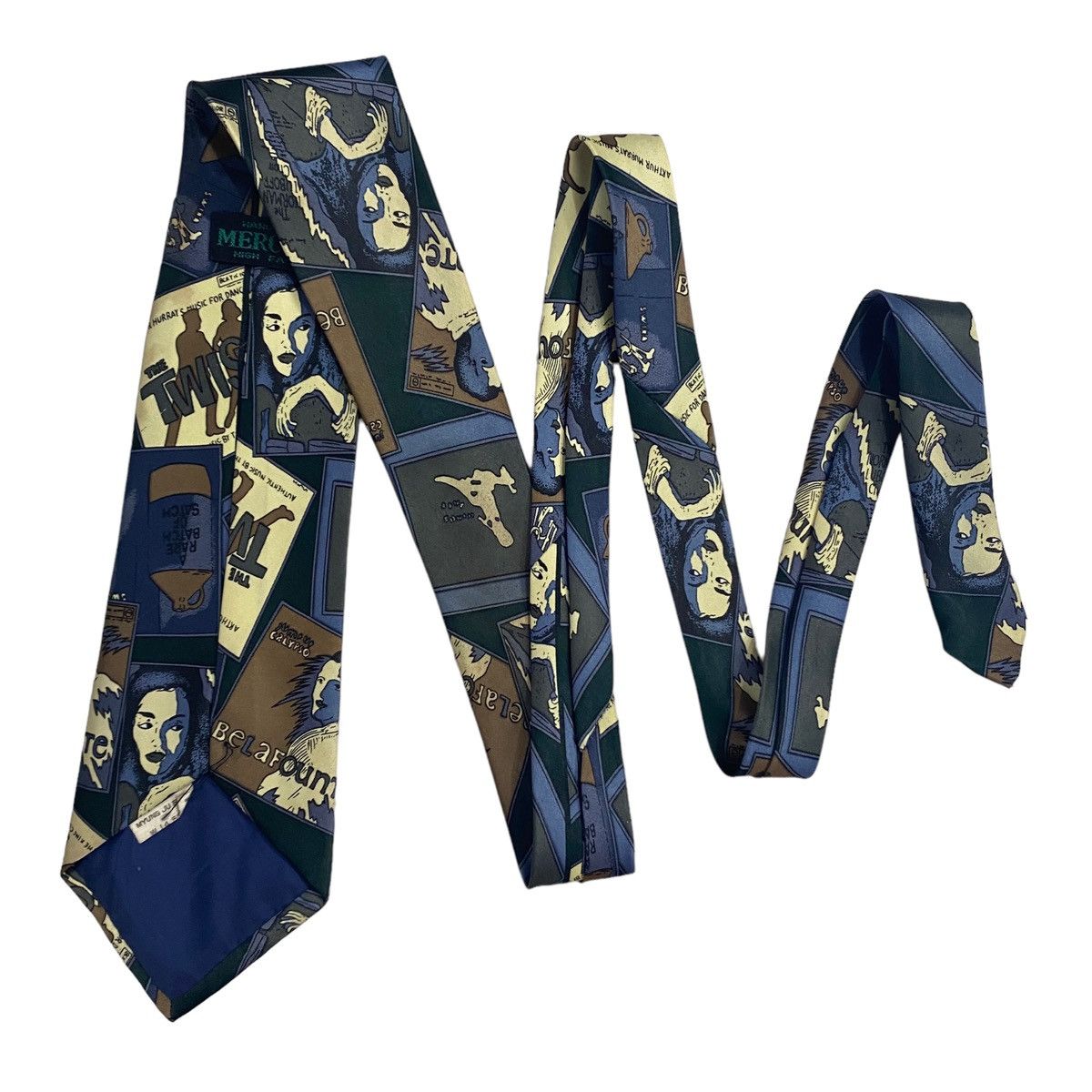 Vintage 💥VINTAGE MERCEDES high fashion hand made neck tie silk ties Size ONE SIZE - 2 Thumbnail