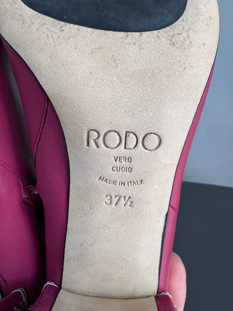 Other Rodo Block Heel Fuchsia Women's Leather Ankle Boots, 37,5 Size US 7.5 / IT 37.5 - 13 Thumbnail