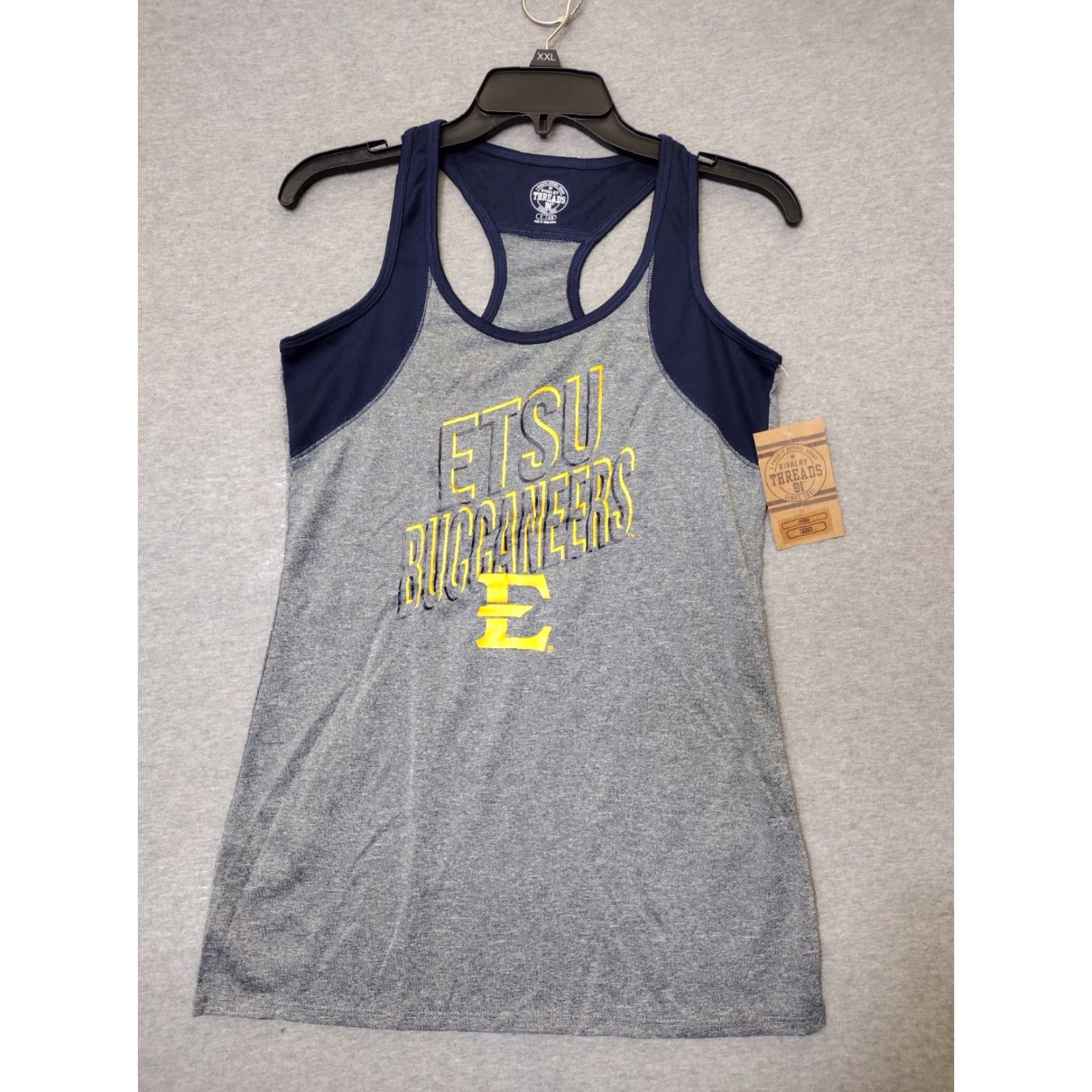 Vintage Rivalry Thread ETSU Buccaneers Raceback Tank Top Blue / Grey S Size S / US 4 / IT 40 - 2 Thumbnail