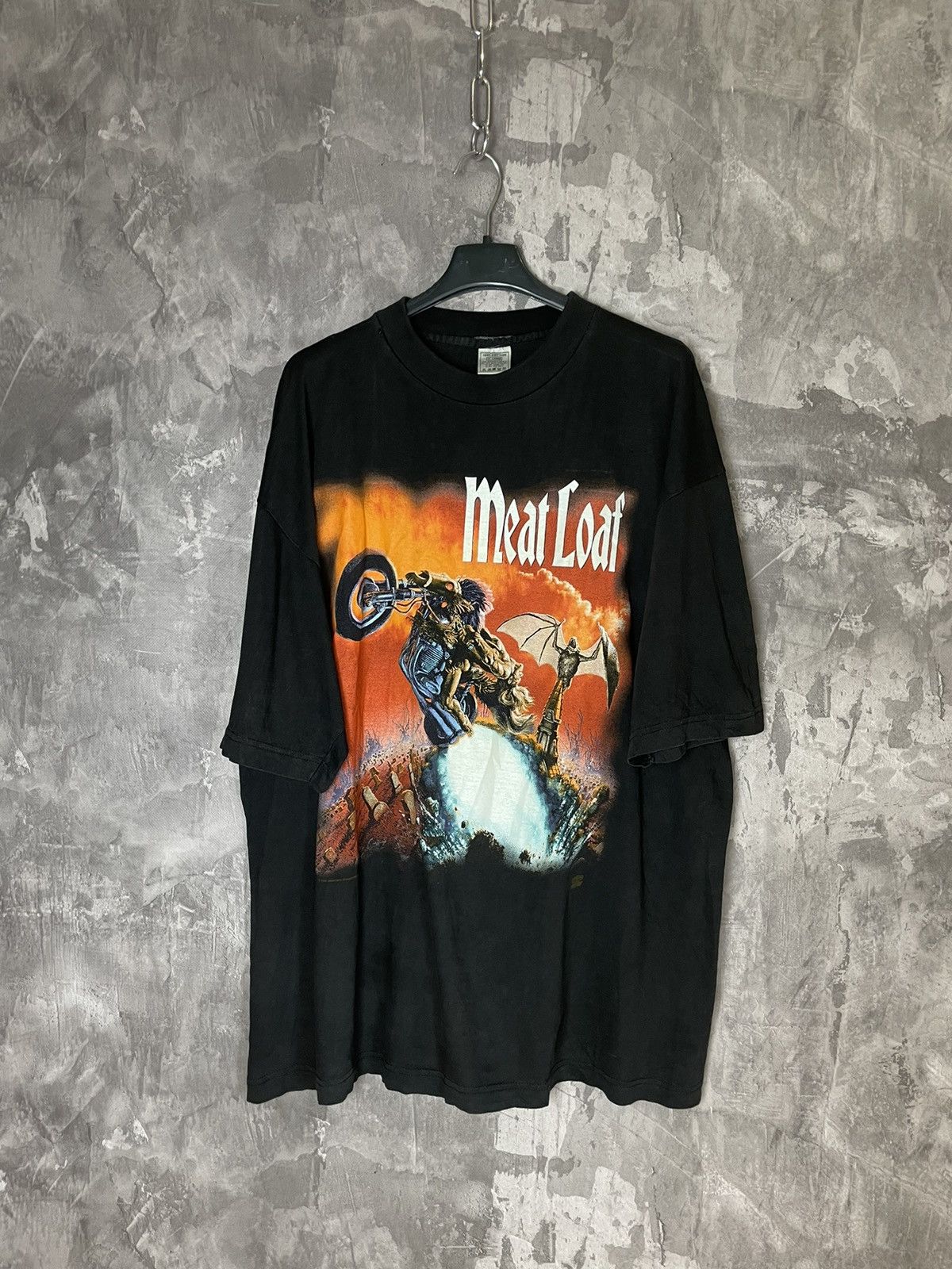 Band Tees × Vintage Vintage Meat Loaf 1993-95 Faded Very Rare Tour T-shirt Size US XL / EU 56 / 4 - 1 Thumbnail