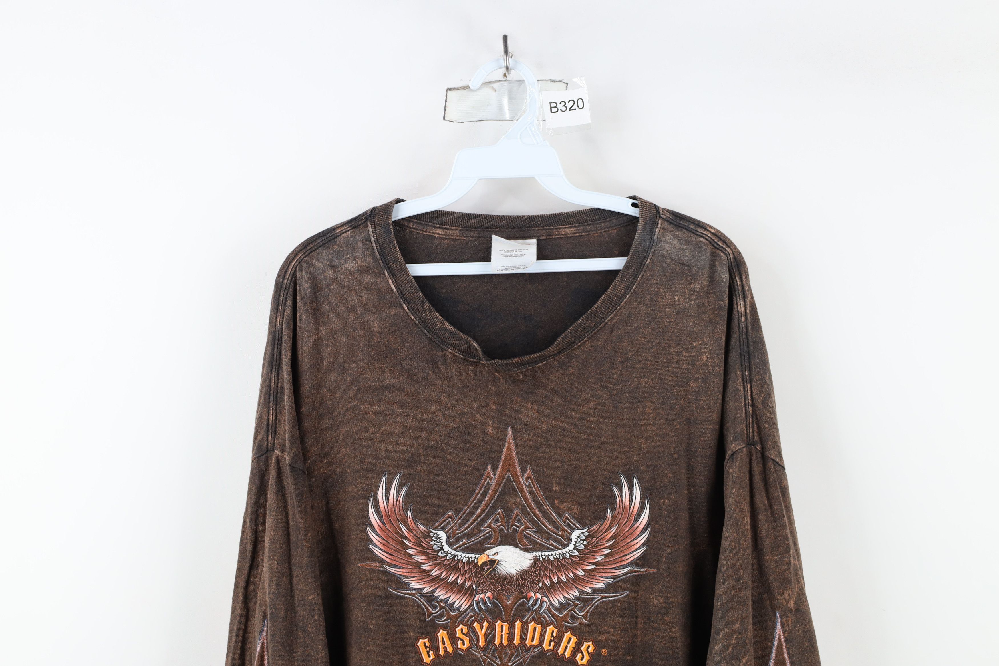 Vintage Vintage 90s Y2K Easyriders Tribal Eagle Long Sleeve T-Shirt Size US XXL / EU 58 / 5 - 2 Thumbnail