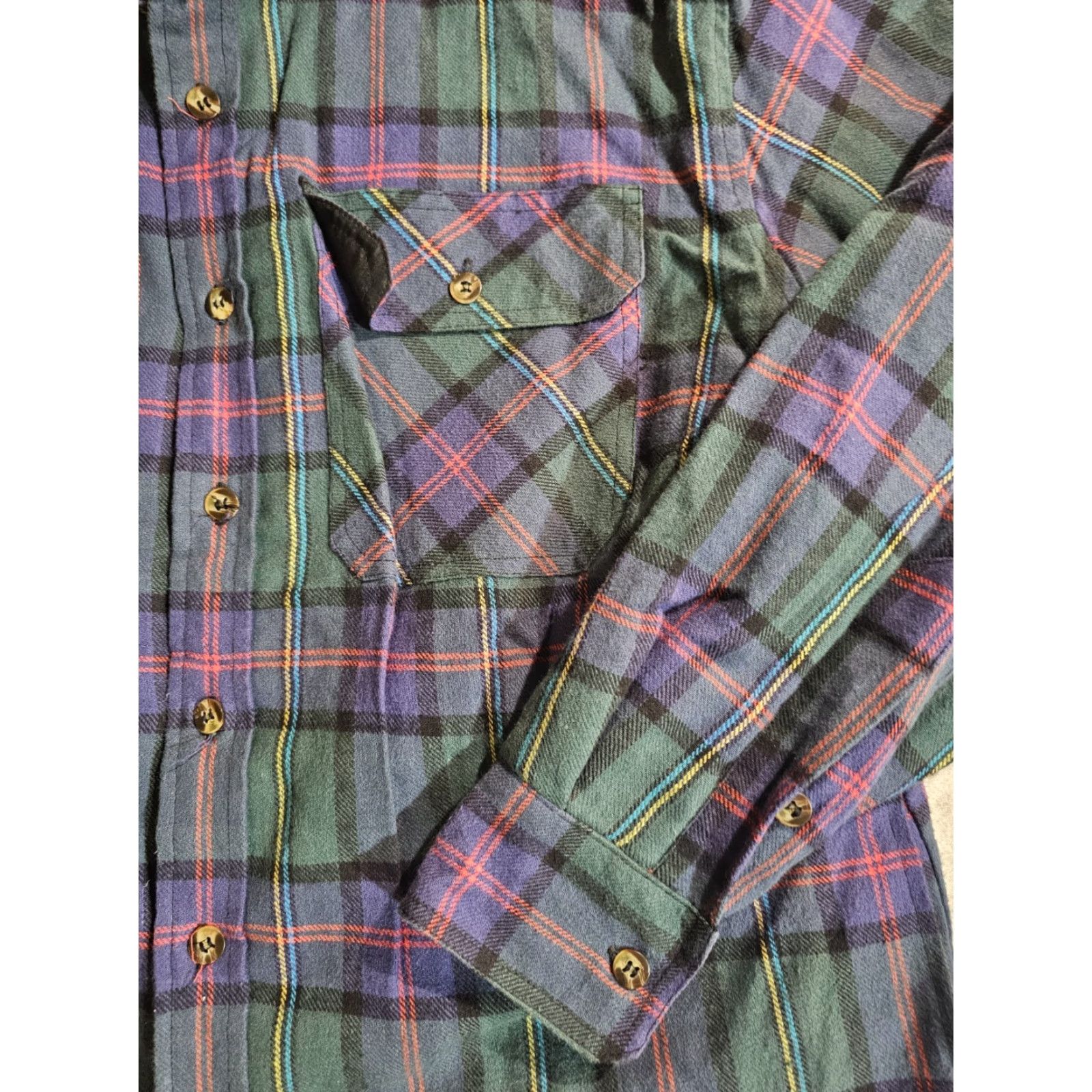 Vintage VINTAGE Big Yank Flannel Blue Plaid Shirt Jacket Button-Up Lined Men's Sz Large Shirt Size US L / EU 52-54 / 3 - 5 Thumbnail