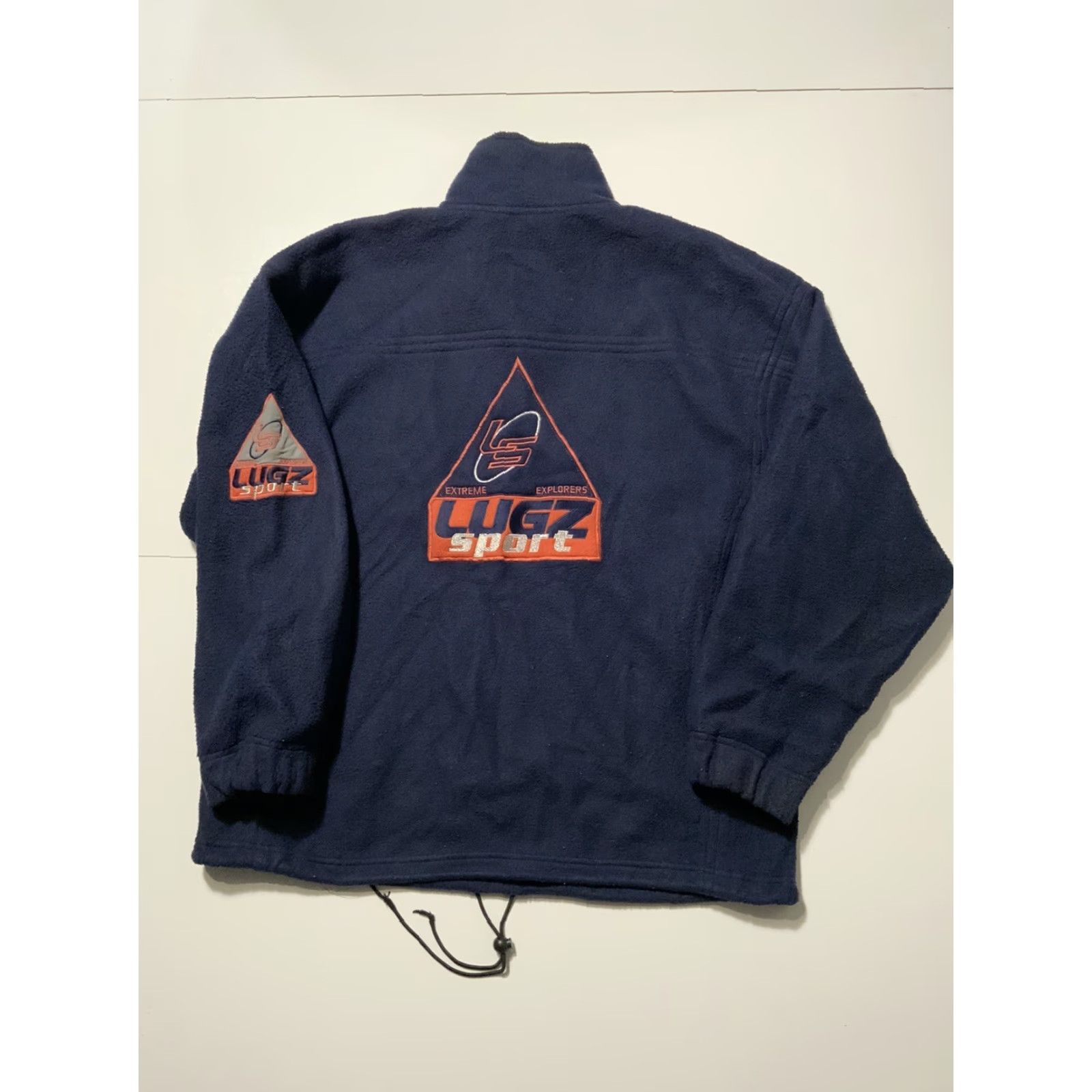 Lugz VINTAGE 90s Y2K Lugz Sport Extreme Explorers Triangle Fleece 1/4 Zip Jacket XL Blue Mens Size US XL / EU 56 / 4 - 2 Thumbnail